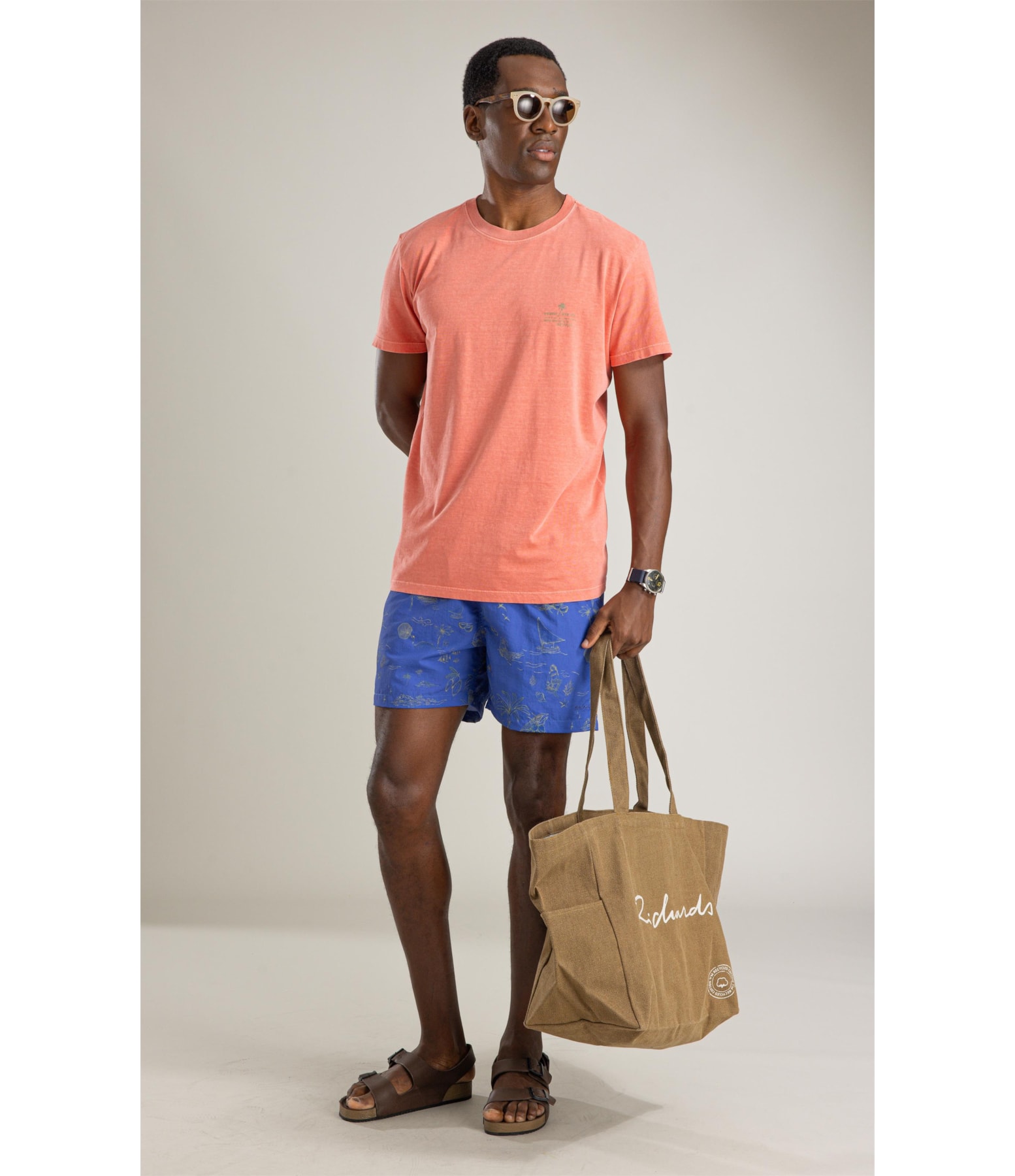 T-Shirt Mm Washed Brisa Peito Bf Melancia