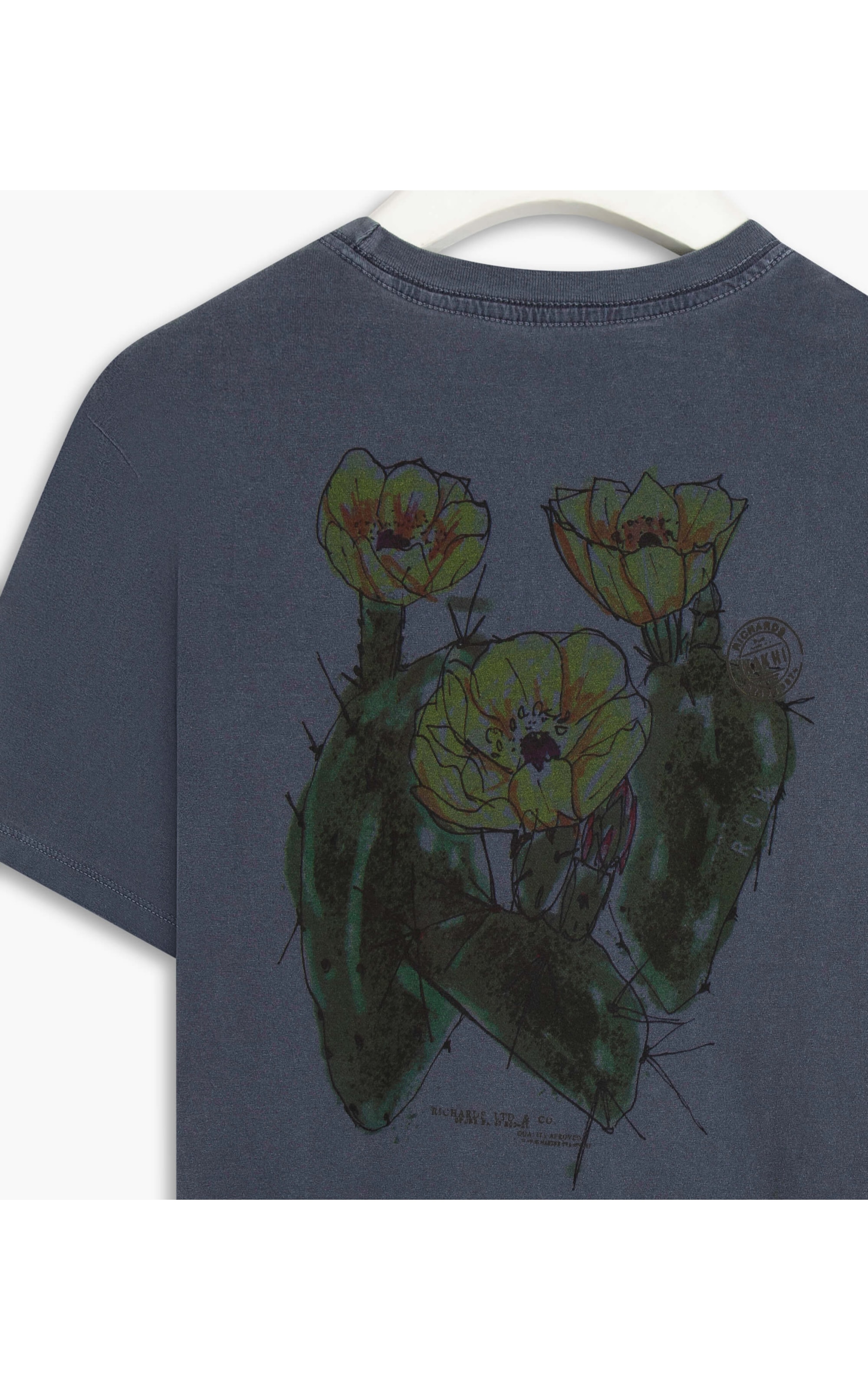 T-Shirt Mm Washed Cactus Garden Dark Navy