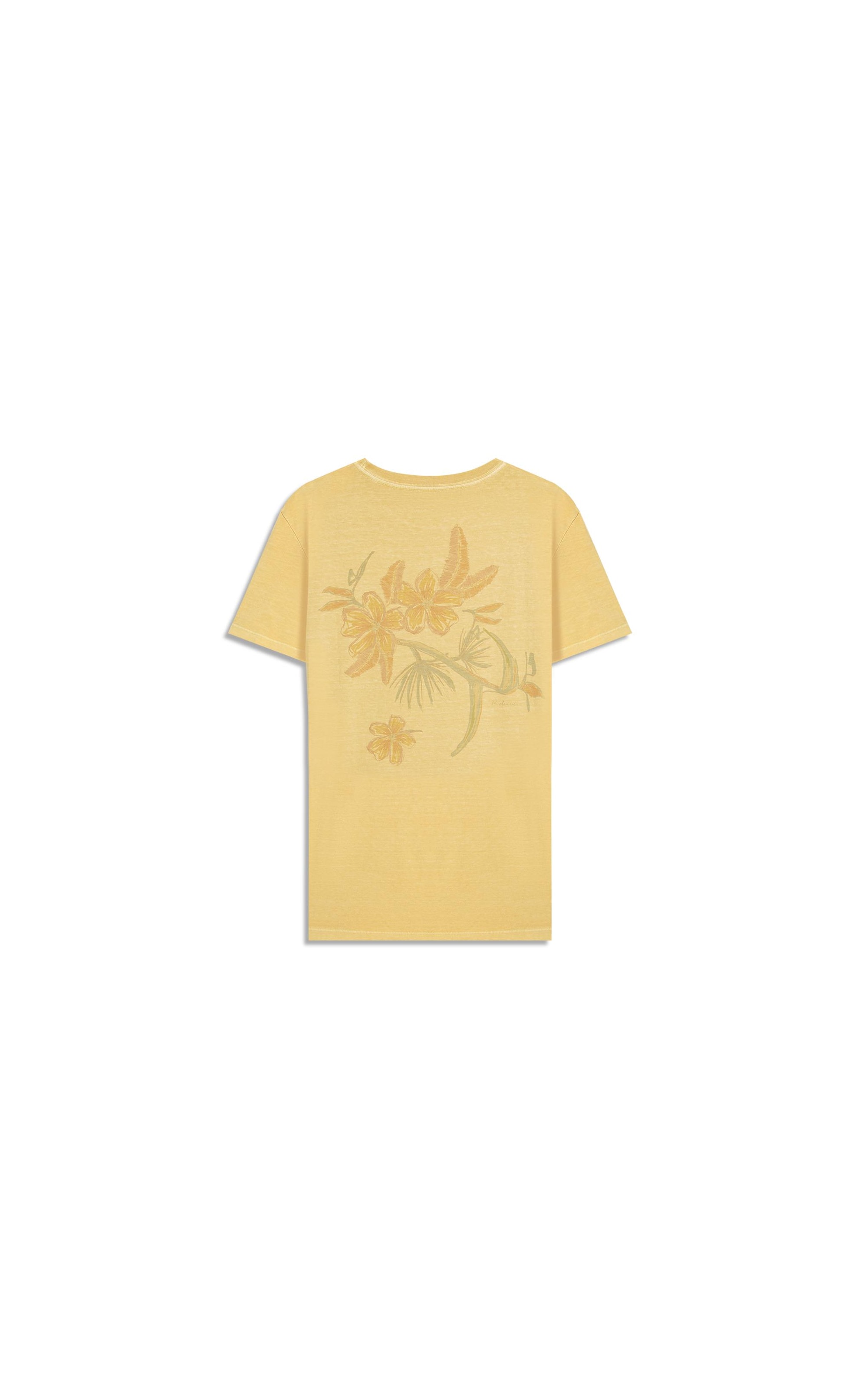 T-Shirt Mm Washed Caete Costas Bf Amarelo
