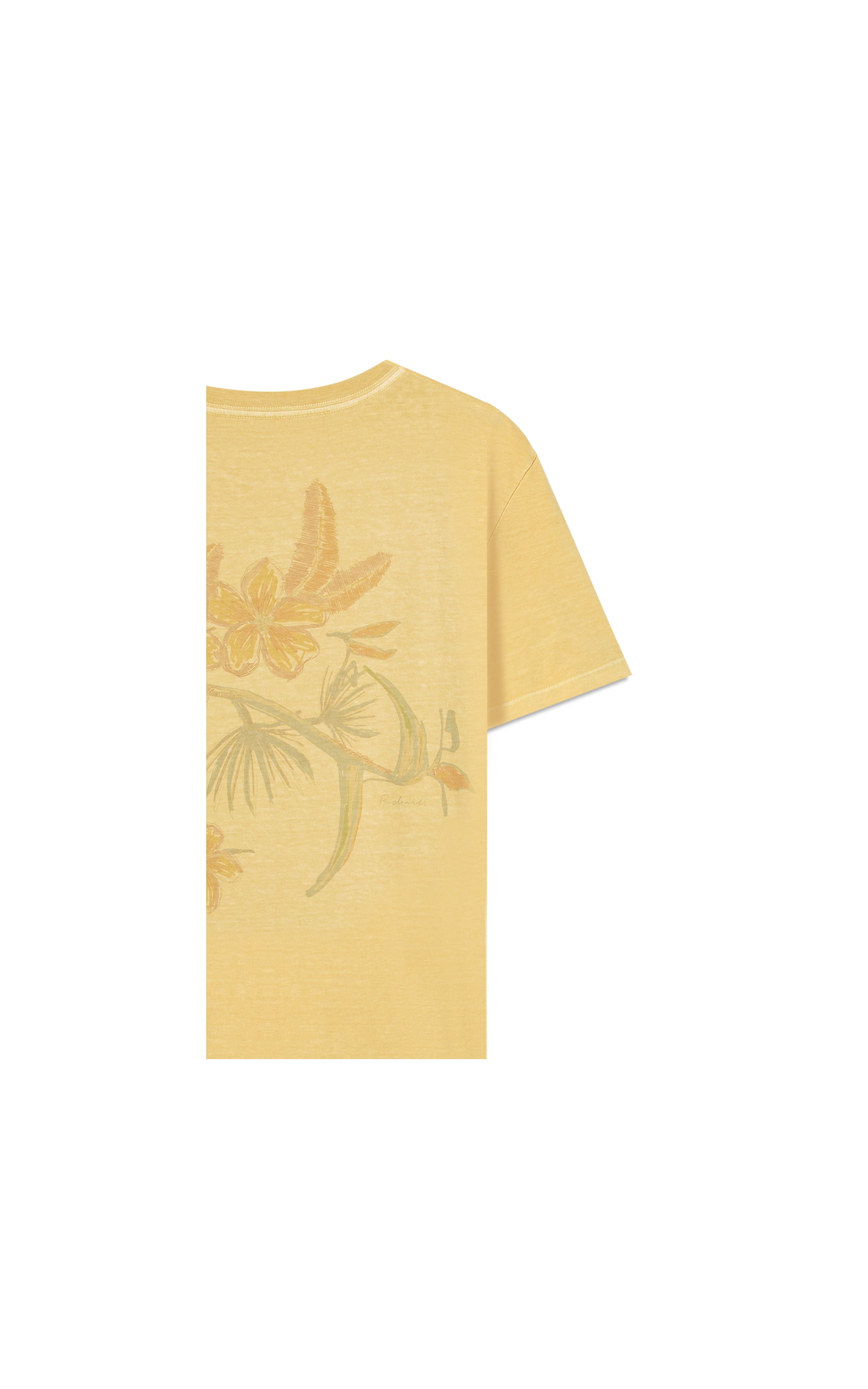 T-Shirt Mm Washed Caete Costas Bf Amarelo