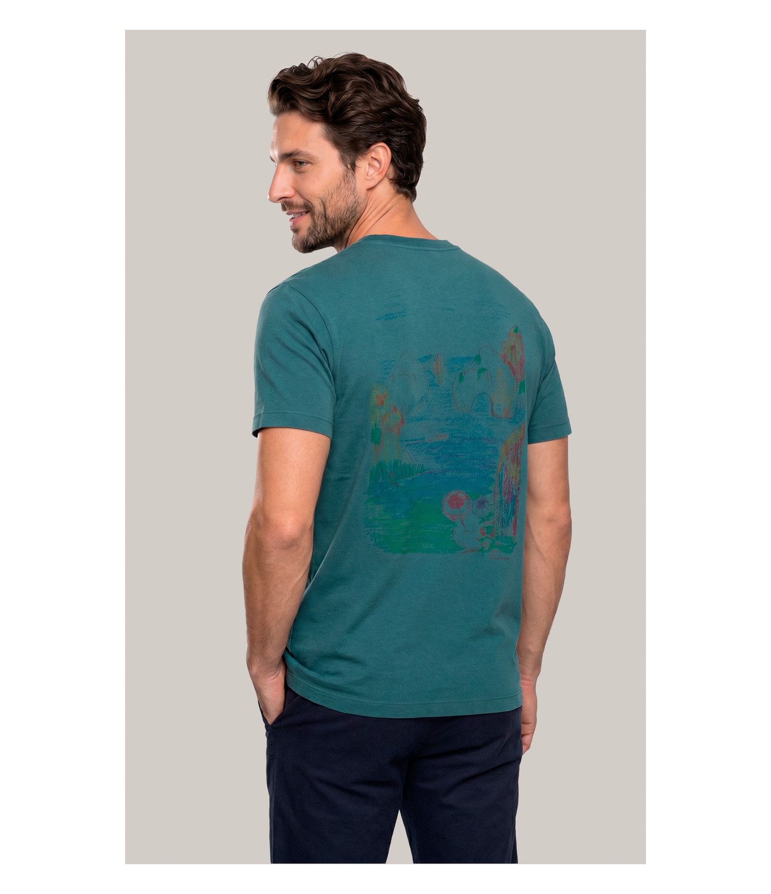 T-Shirt Mm Washed Capri Island Cta Bottle
