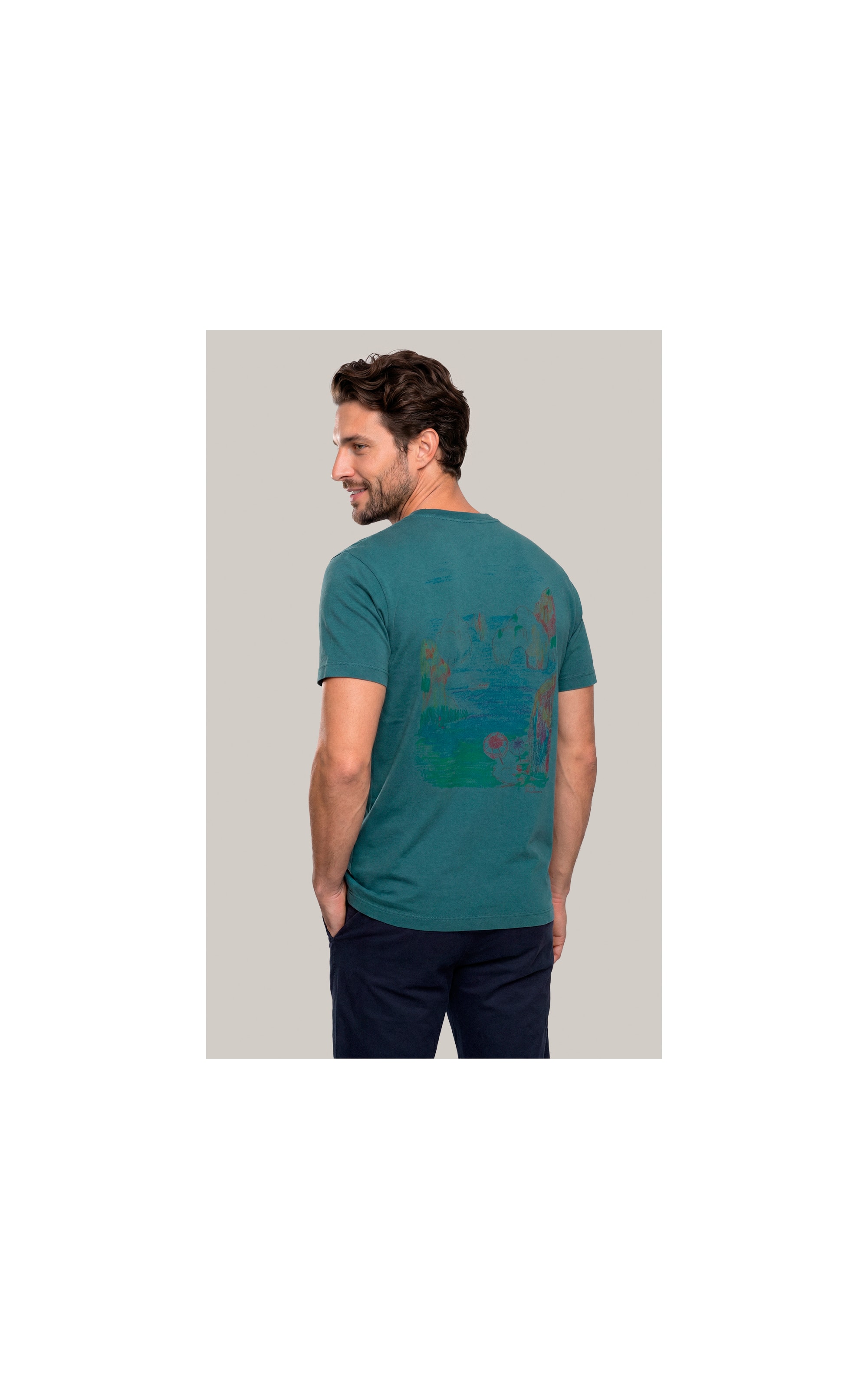 T-Shirt Mm Washed Capri Island Cta Bottle
