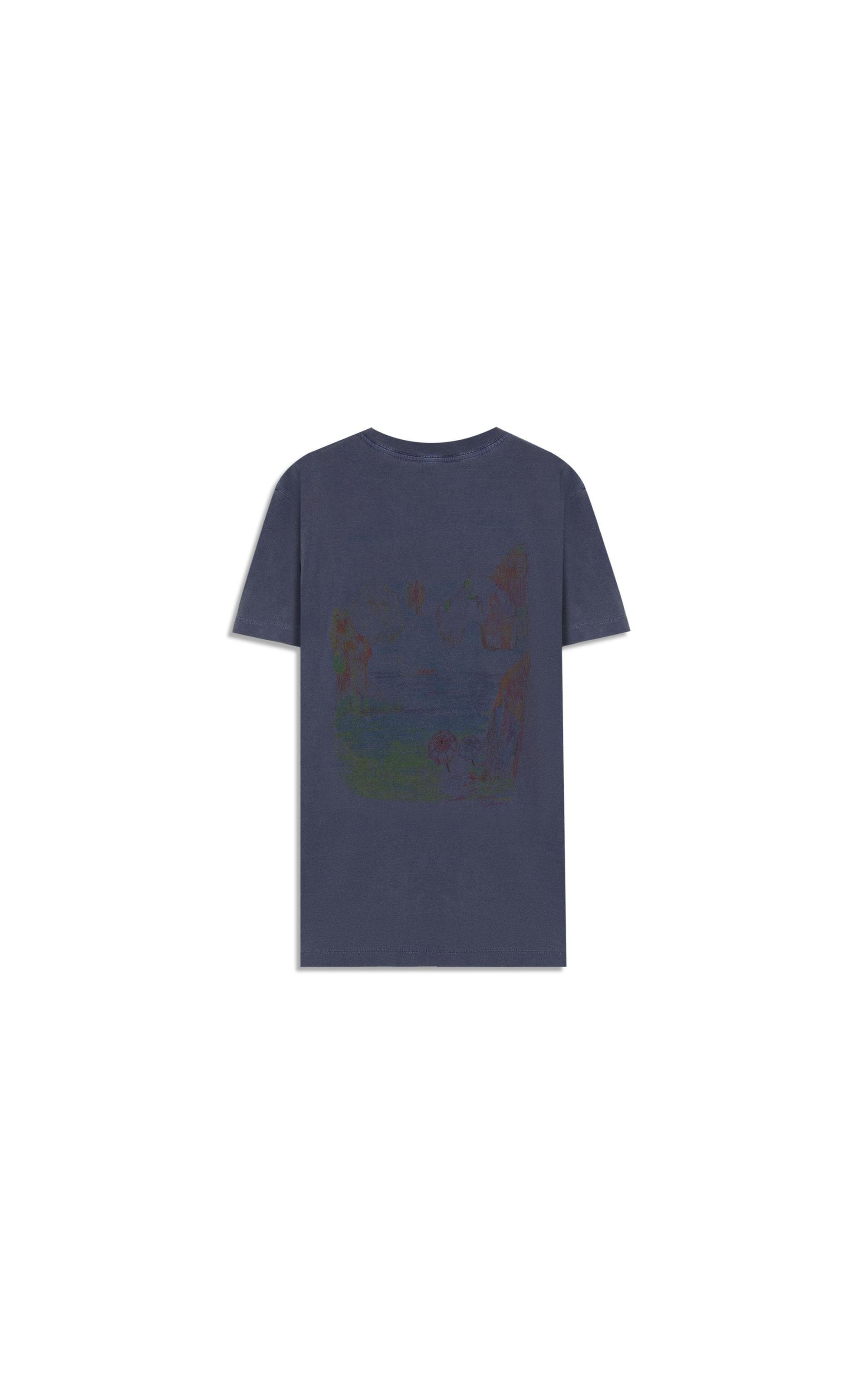 T-Shirt Mm Washed Capri Island Cta Purple Blue