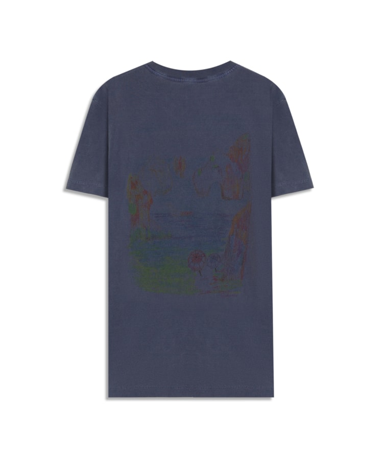 T-Shirt Mm Washed Capri Island Cta Purple Blue