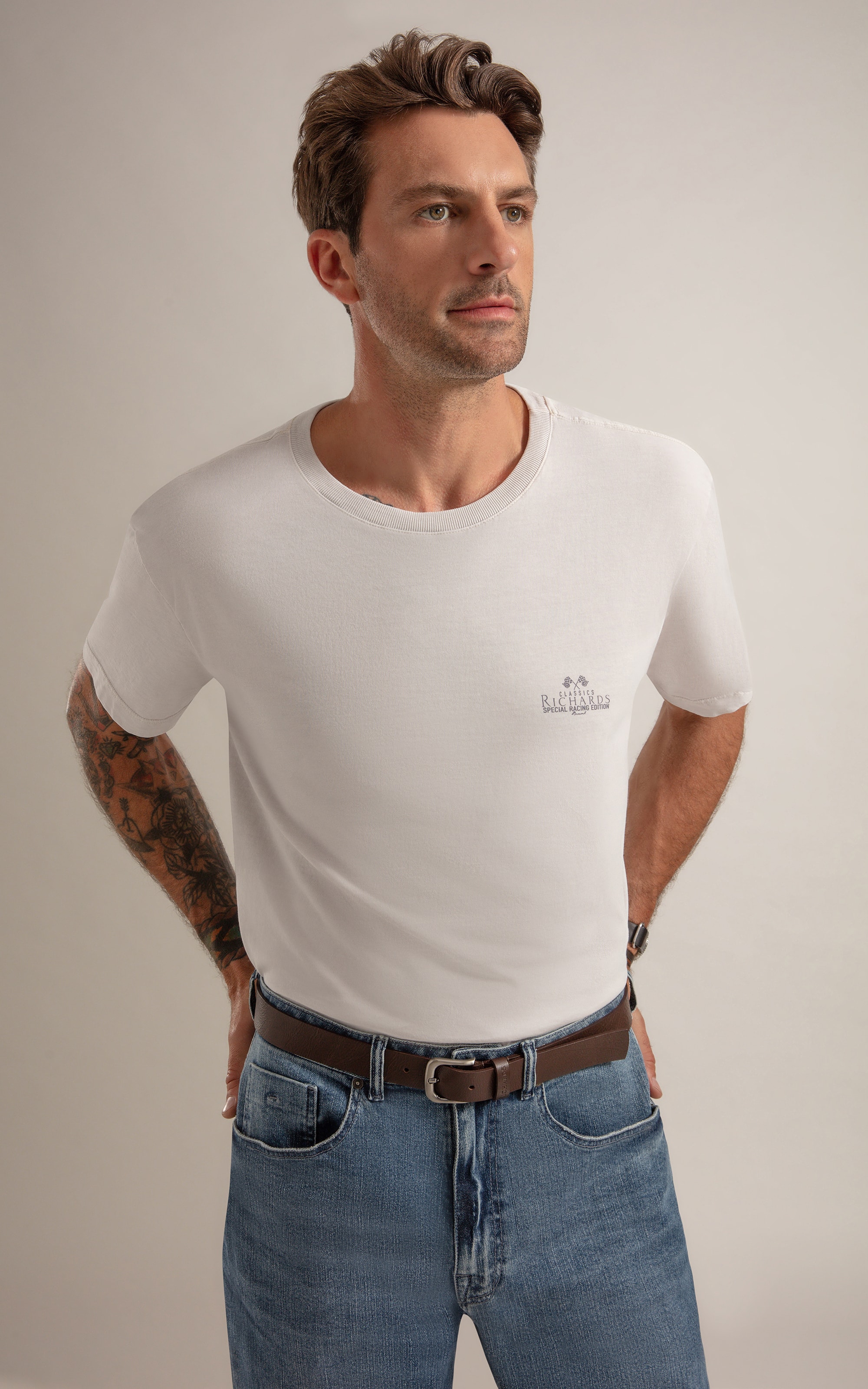 T-Shirt Mm Washed Car Gp Niquel