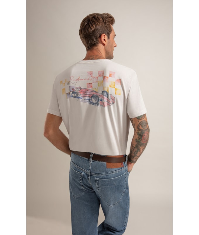 T-Shirt Mm Washed Car Gp Niquel