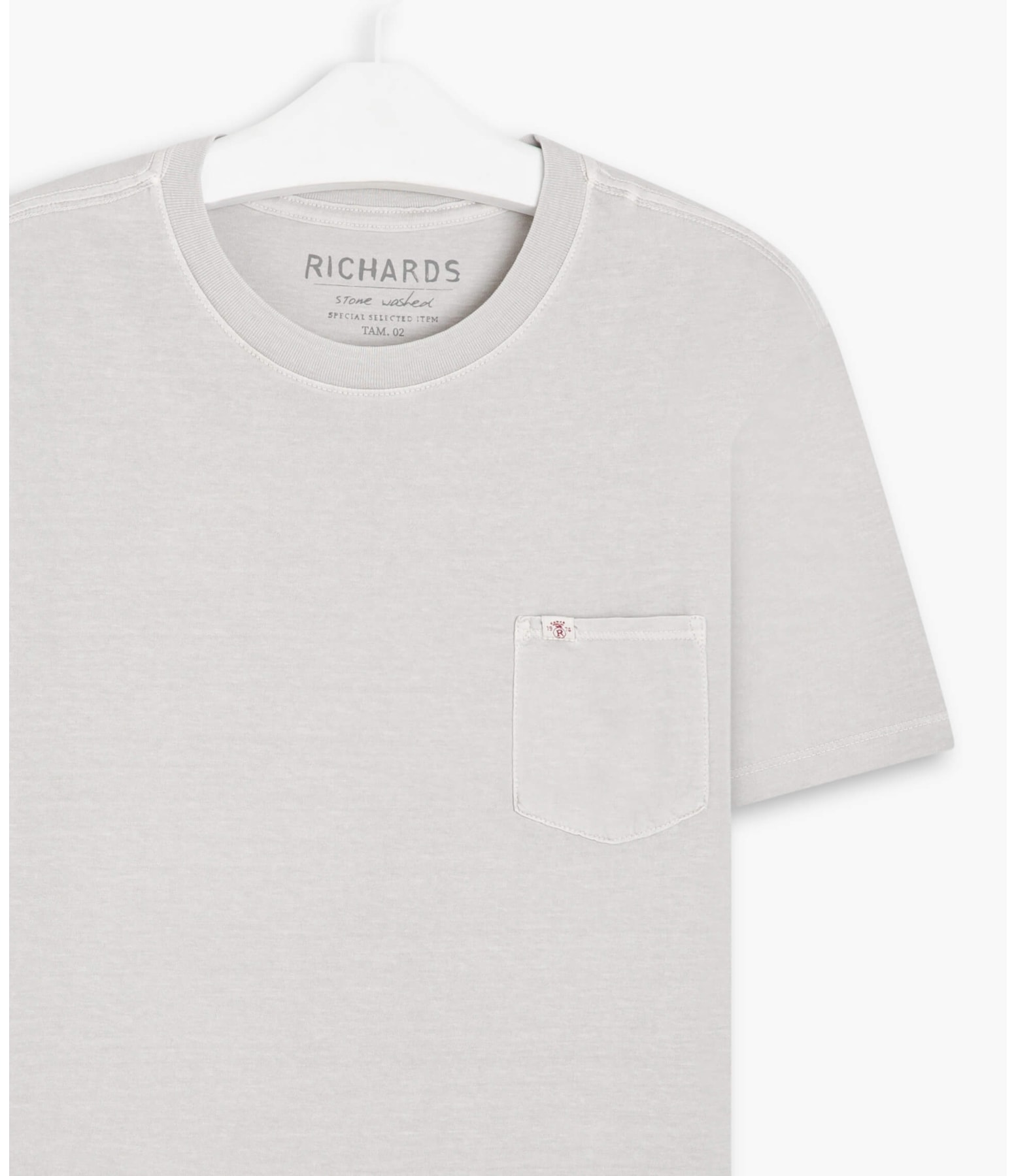 T-Shirt Mm Washed Com Bolso Areia Seca