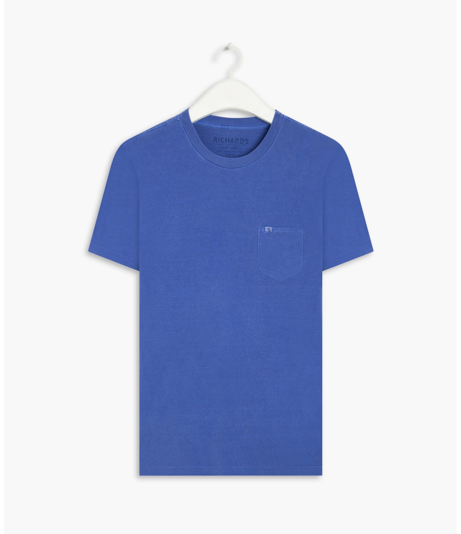 T-Shirt Mm Washed Com Bolso Azul Bic