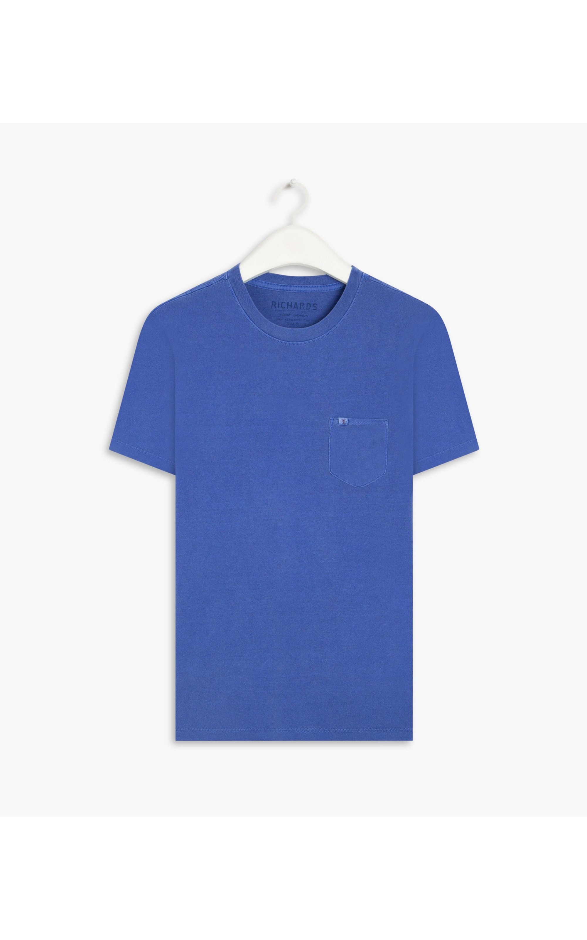 T-Shirt Mm Washed Com Bolso Azul Bic