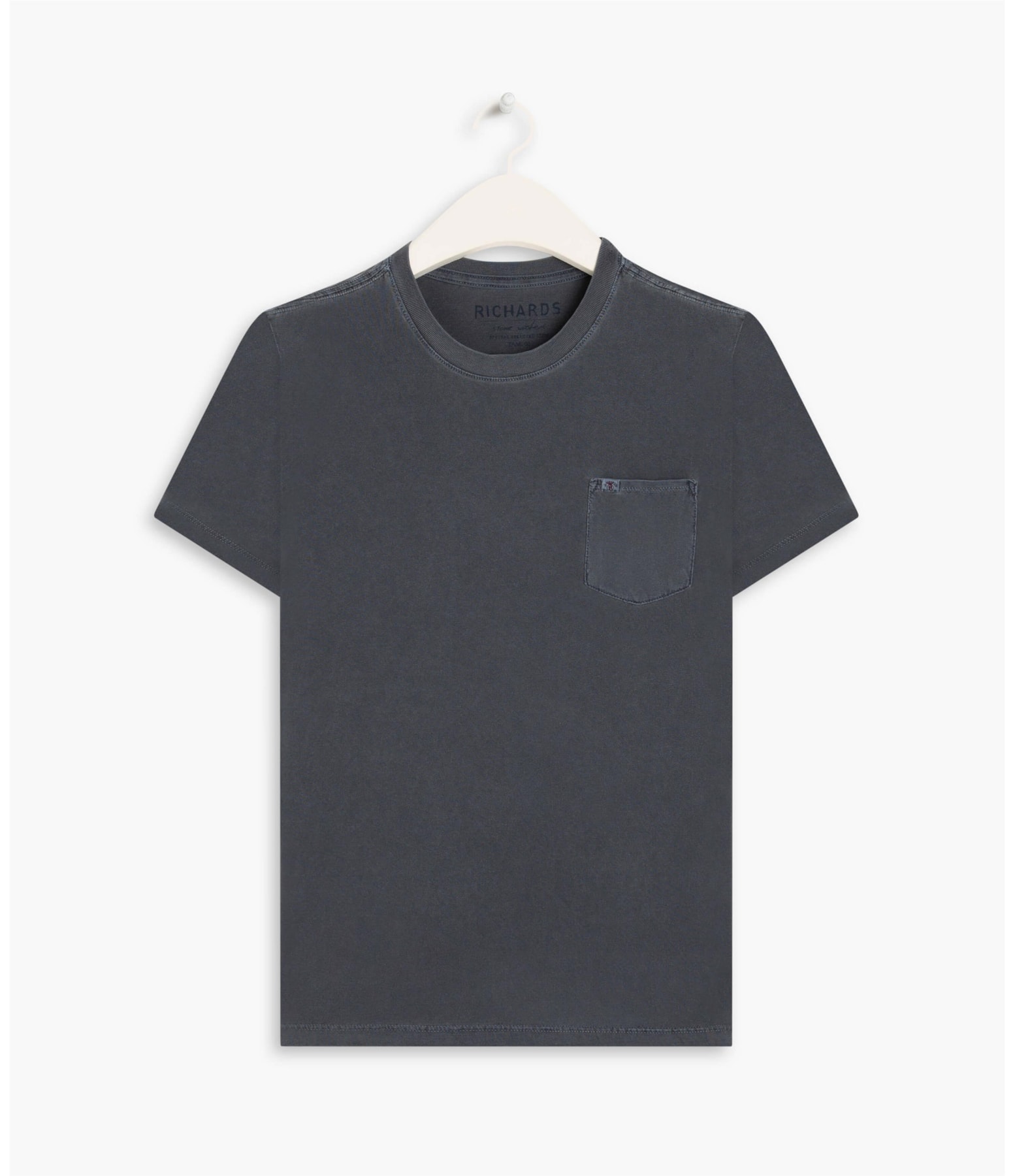 T-Shirt Mm Washed Com Bolso Dark Navy