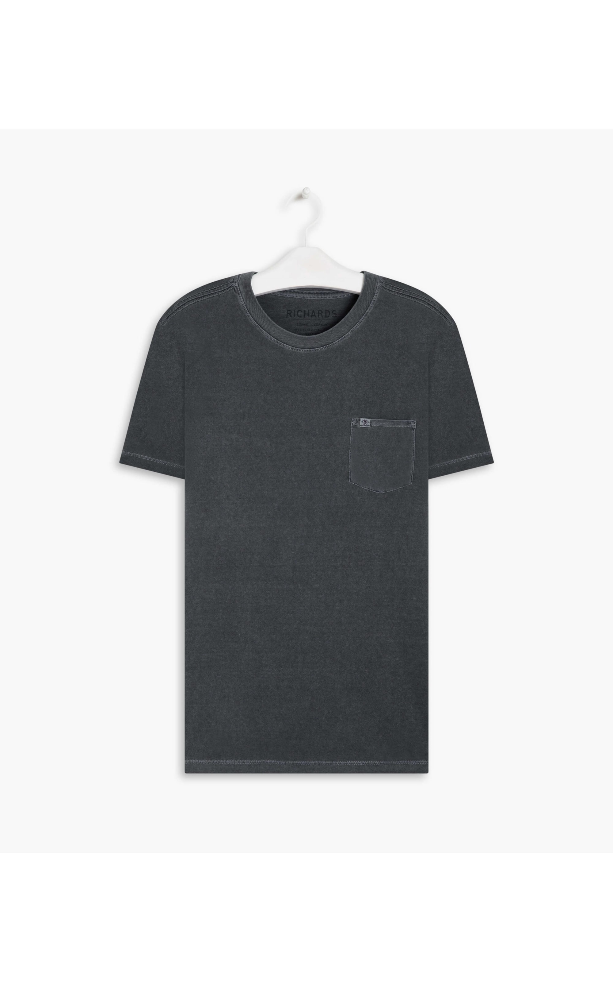 T-Shirt Mm Washed Com Bolso Dark Navy