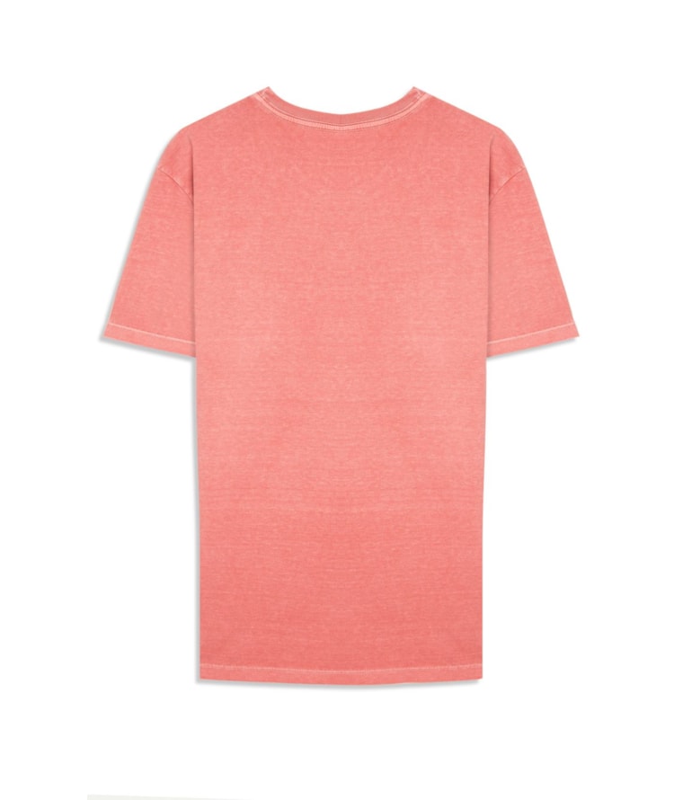 T-Shirt Mm Washed Com Bolso Goiaba