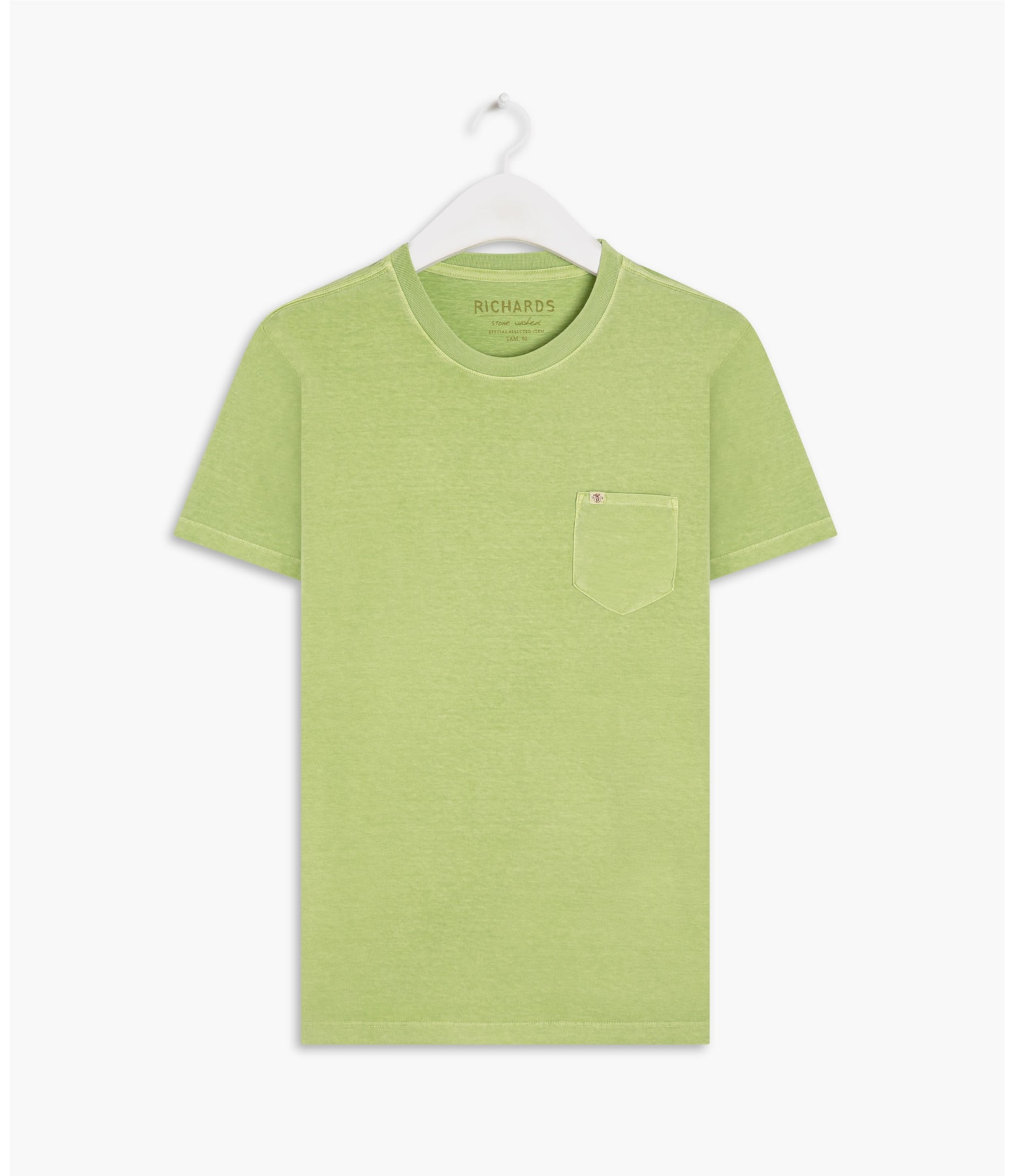 T-Shirt Mm Washed Com Bolso Lemom Fluor