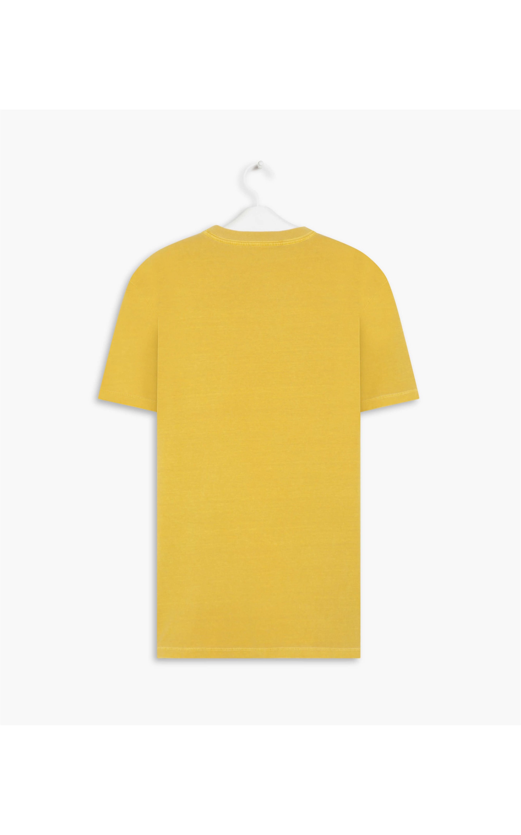 T-Shirt Mm Washed Com Bolso Mostarda