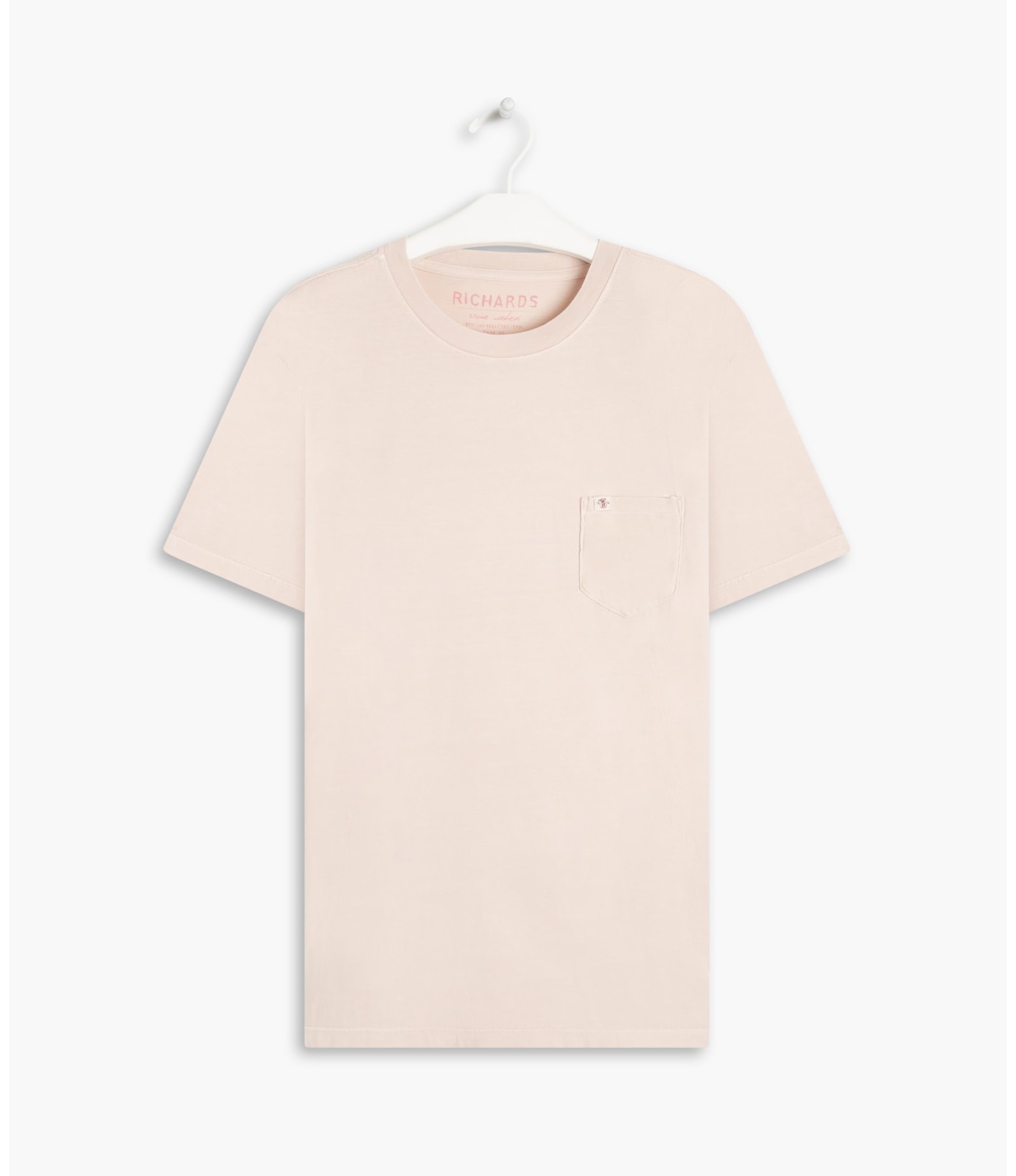 T-Shirt Mm Washed Com Bolso Rosa