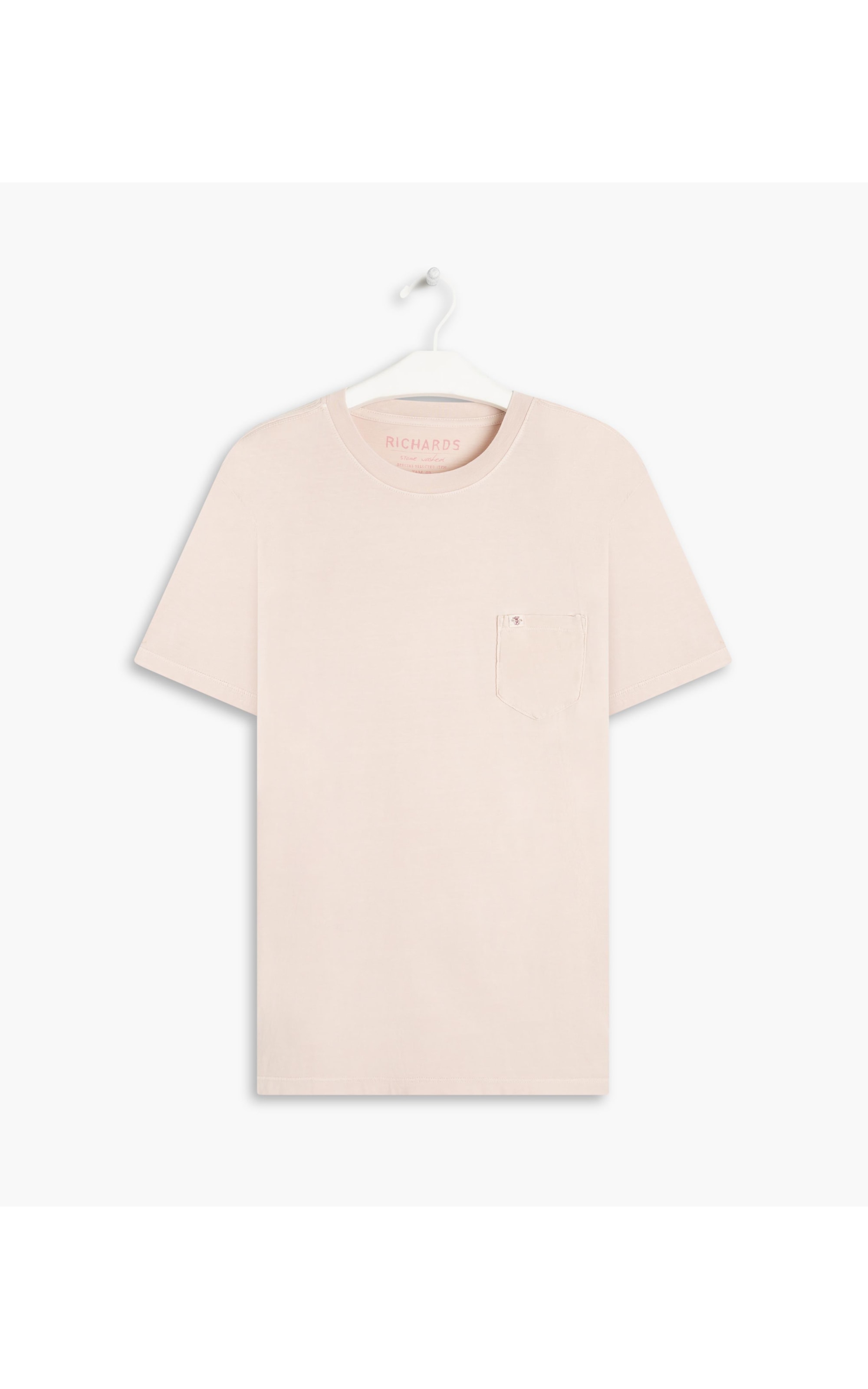T-Shirt Mm Washed Com Bolso Rosa