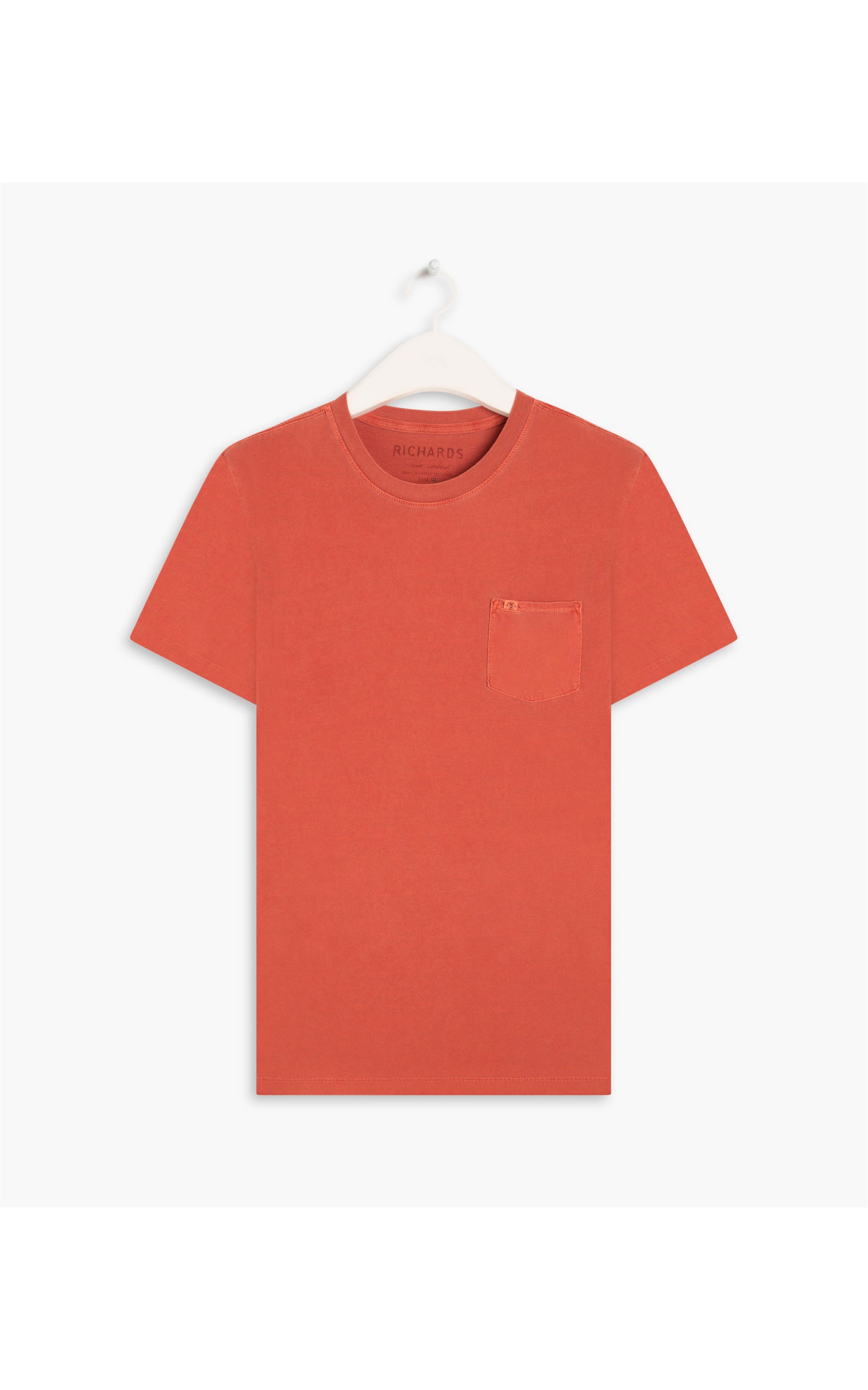 T-Shirt Mm Washed Com Bolso Telha
