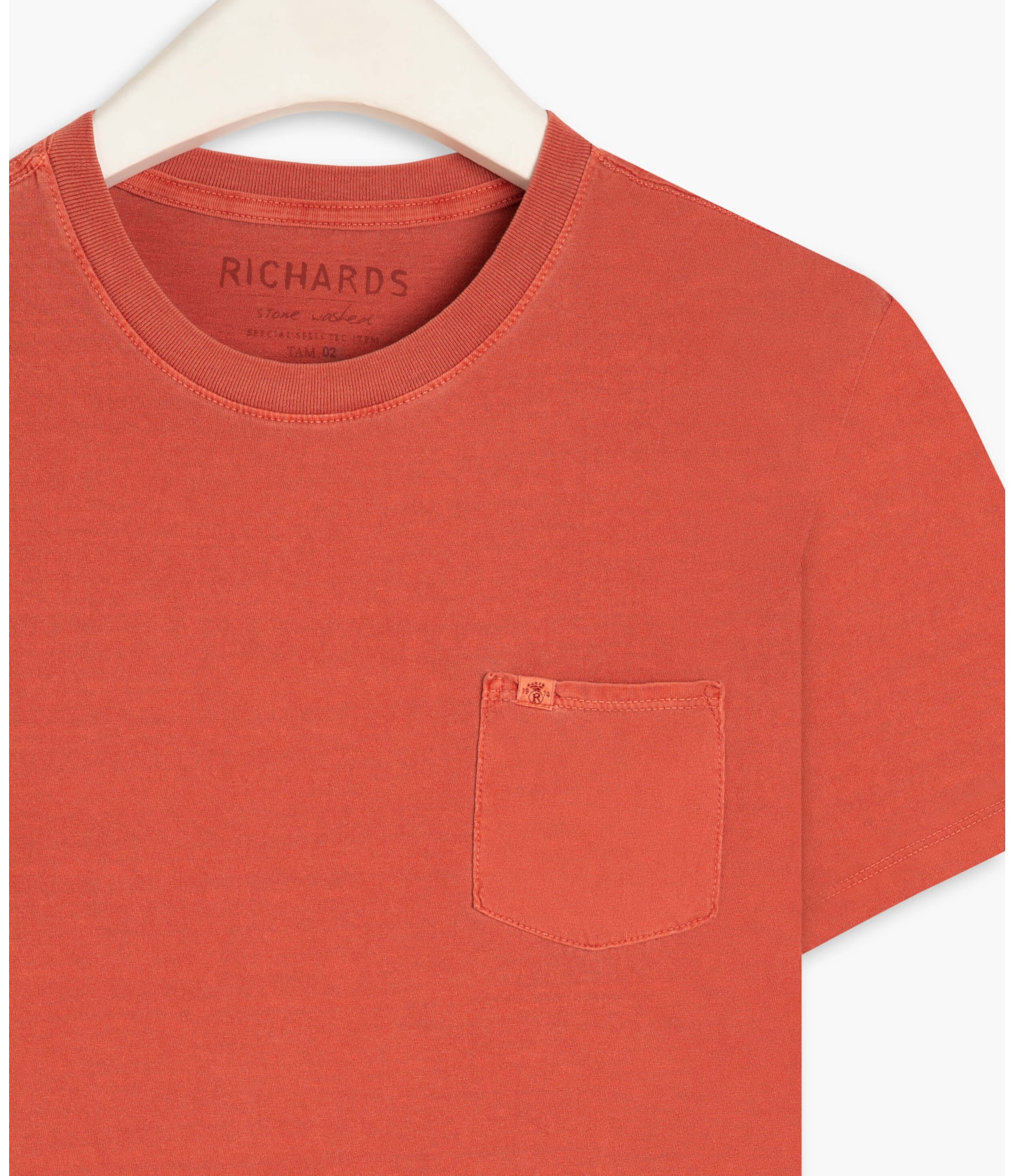 T-Shirt Mm Washed Com Bolso Telha
