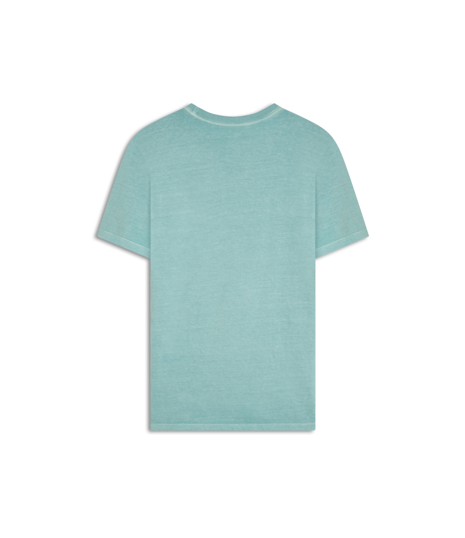 T-Shirt Mm Washed Com Bolso Turquesa