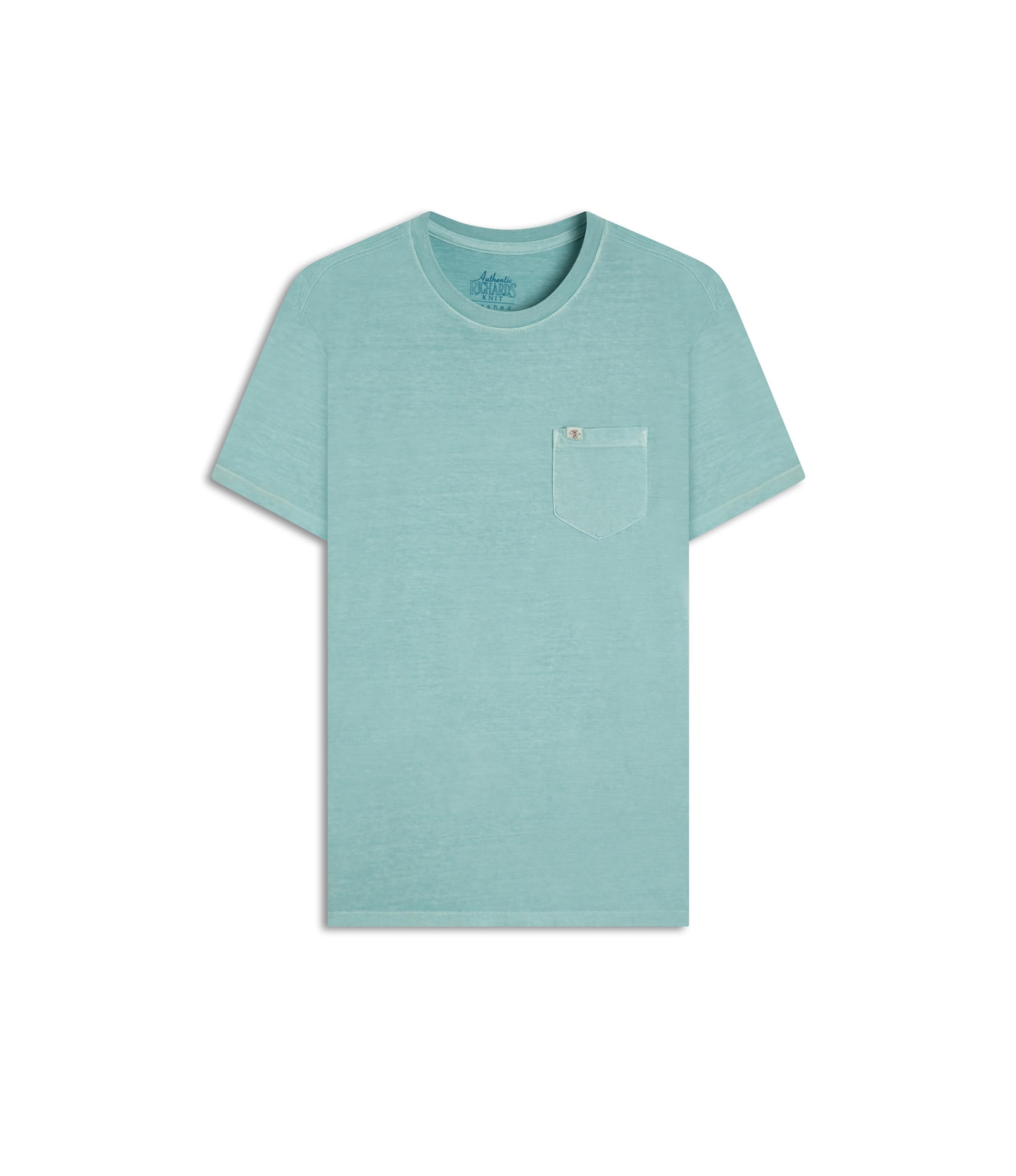 T-Shirt Mm Washed Com Bolso Turquesa
