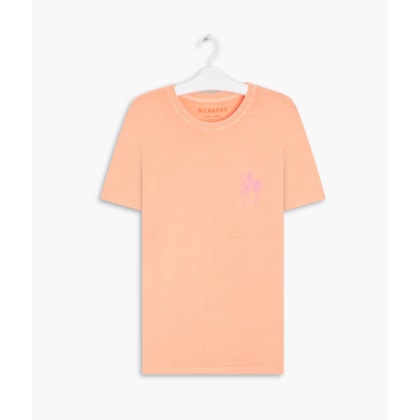 T-Shirt Mm Washed  Coqueiros Sketch Mc Laranja Fluor