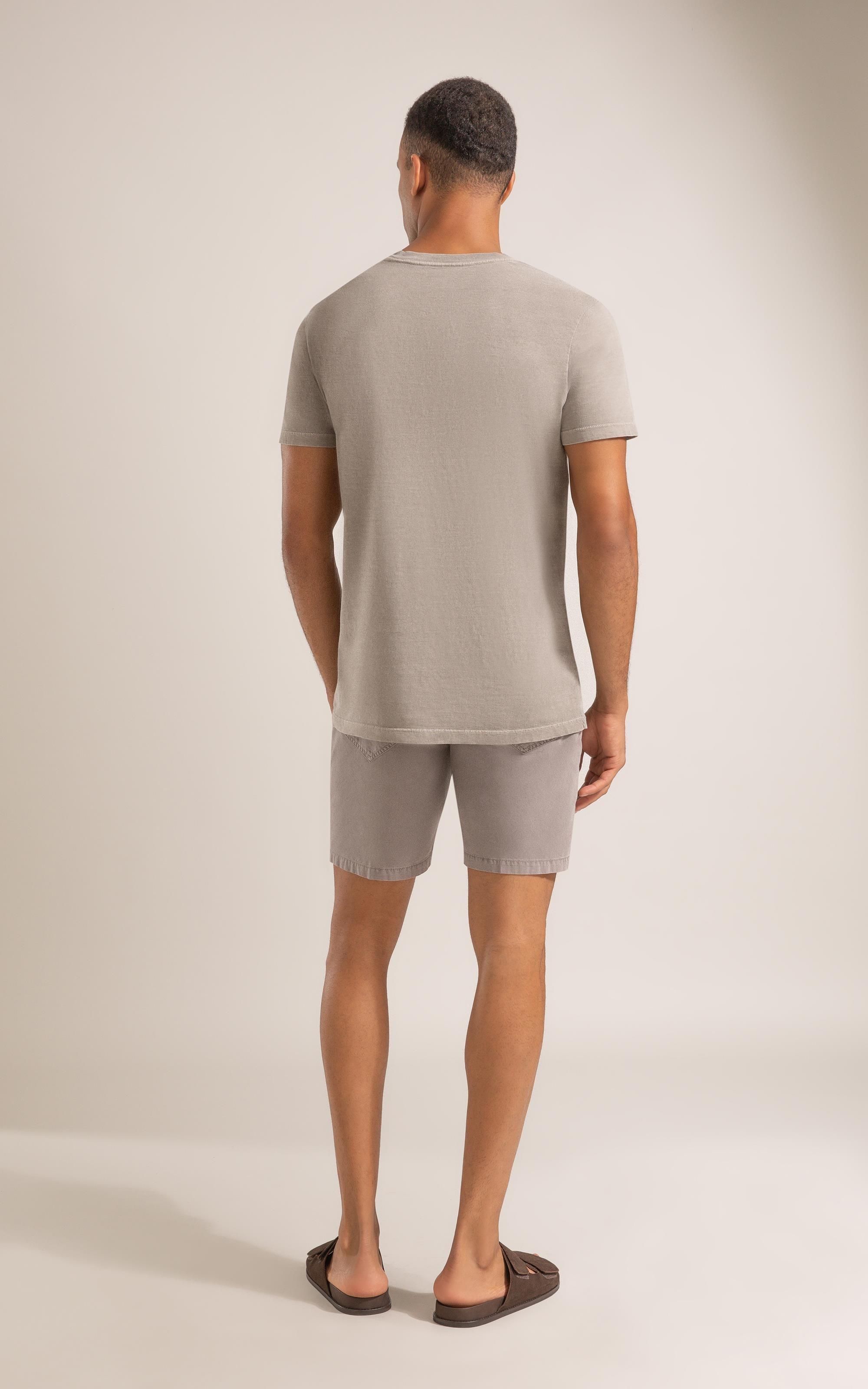 T-Shirt Mm Washed Cortina Peito Castor