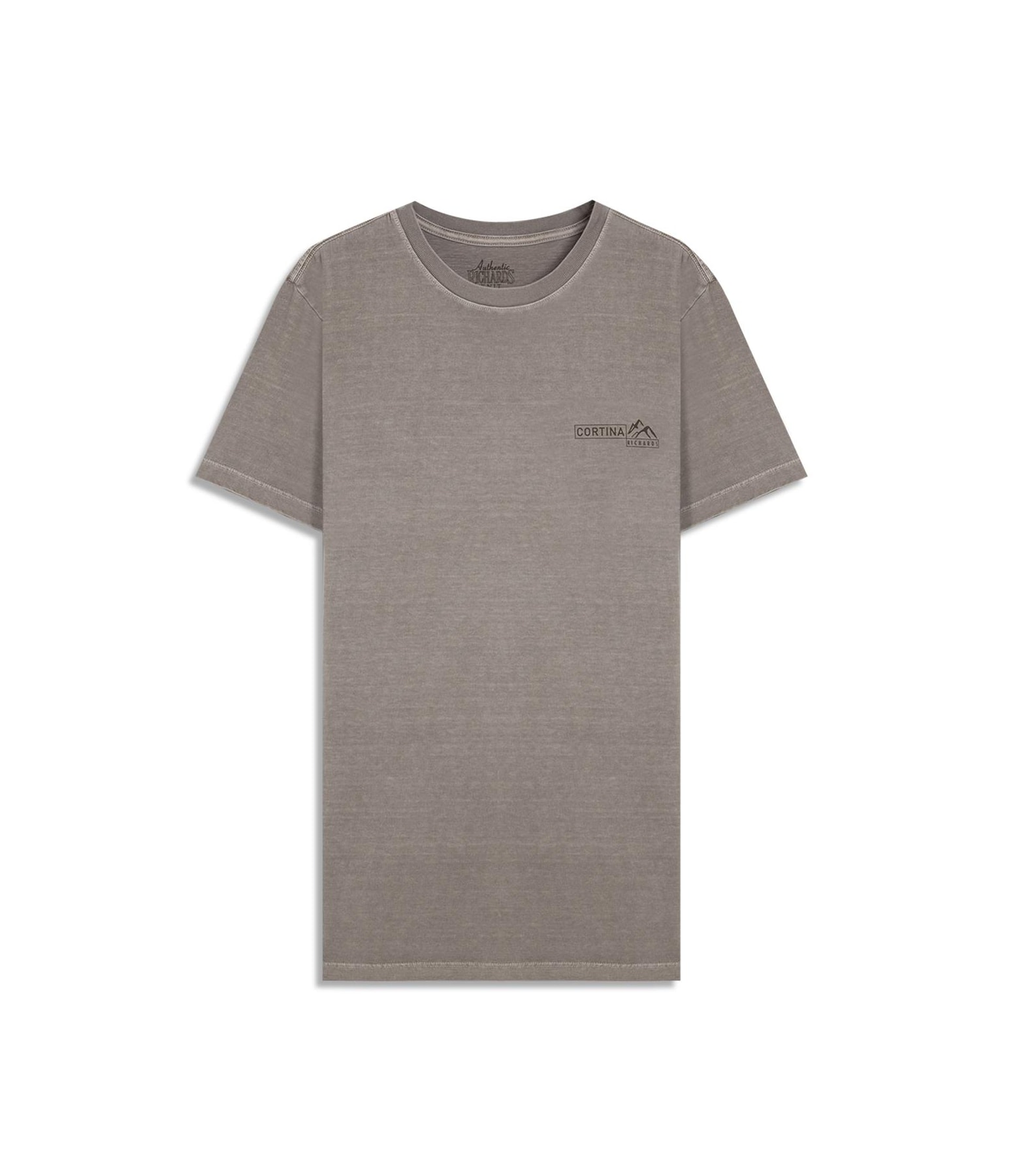 T-Shirt Mm Washed Cortina Peito Castor