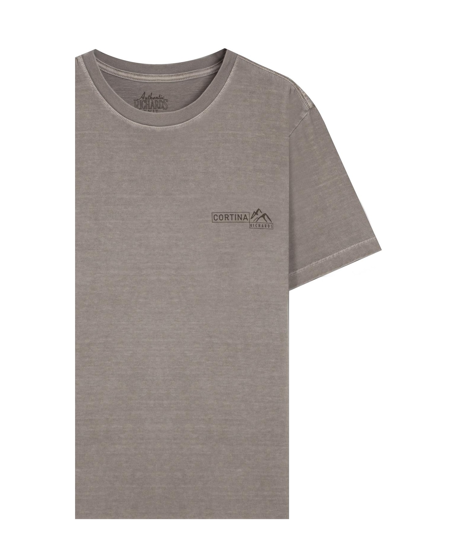 T-Shirt Mm Washed Cortina Peito Castor