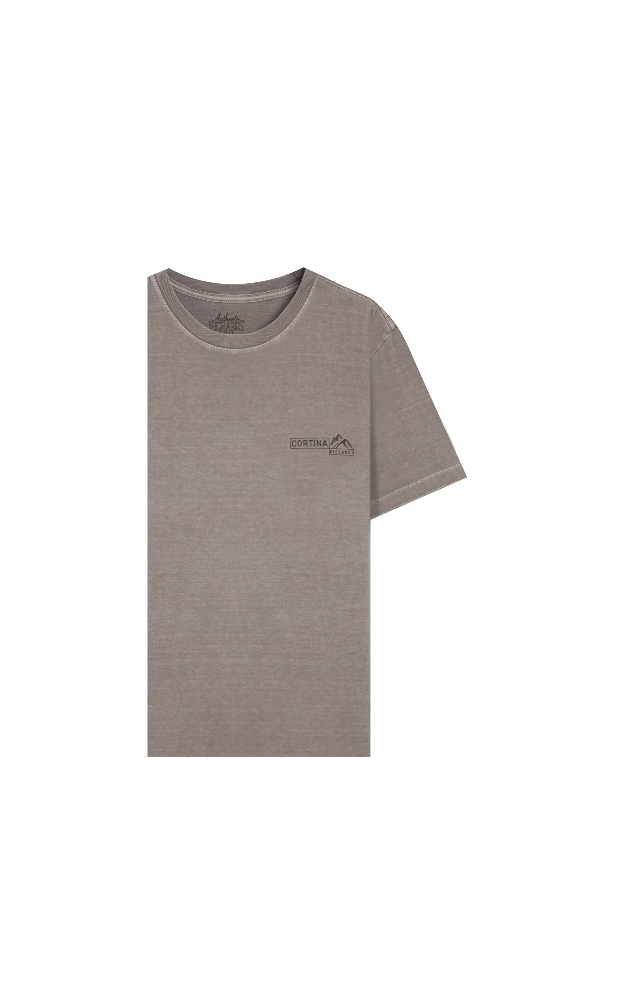 T-Shirt Mm Washed Cortina Peito Castor