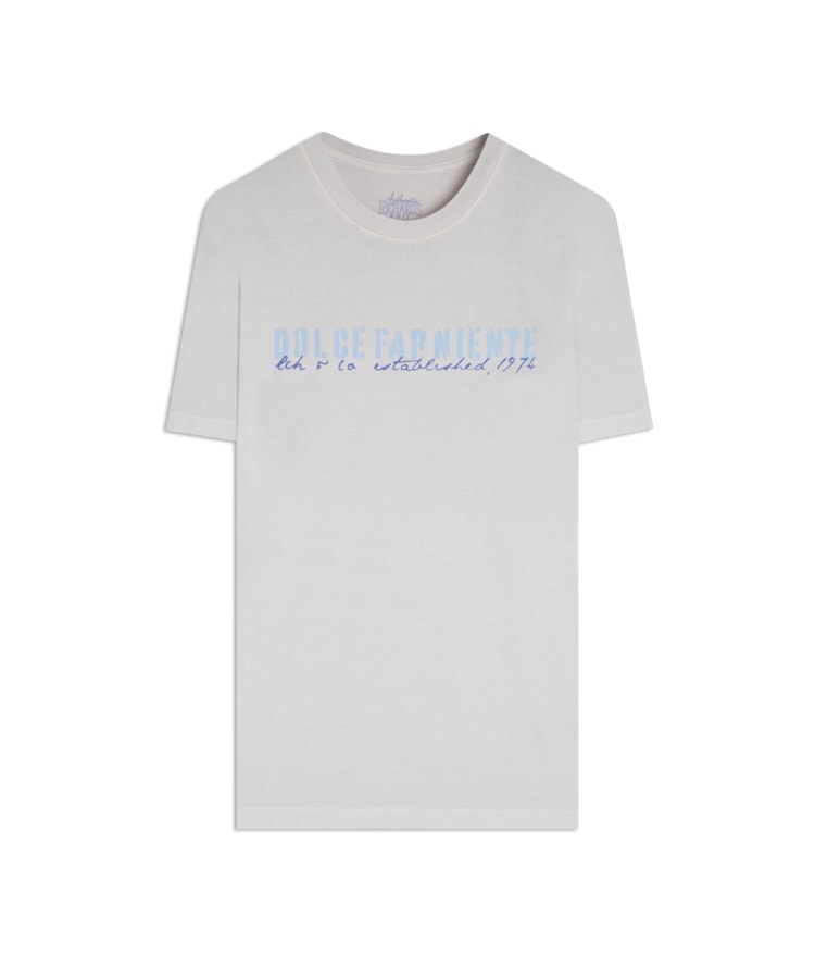 T-Shirt Mm Washed Dolce Far Niente Fte Silver