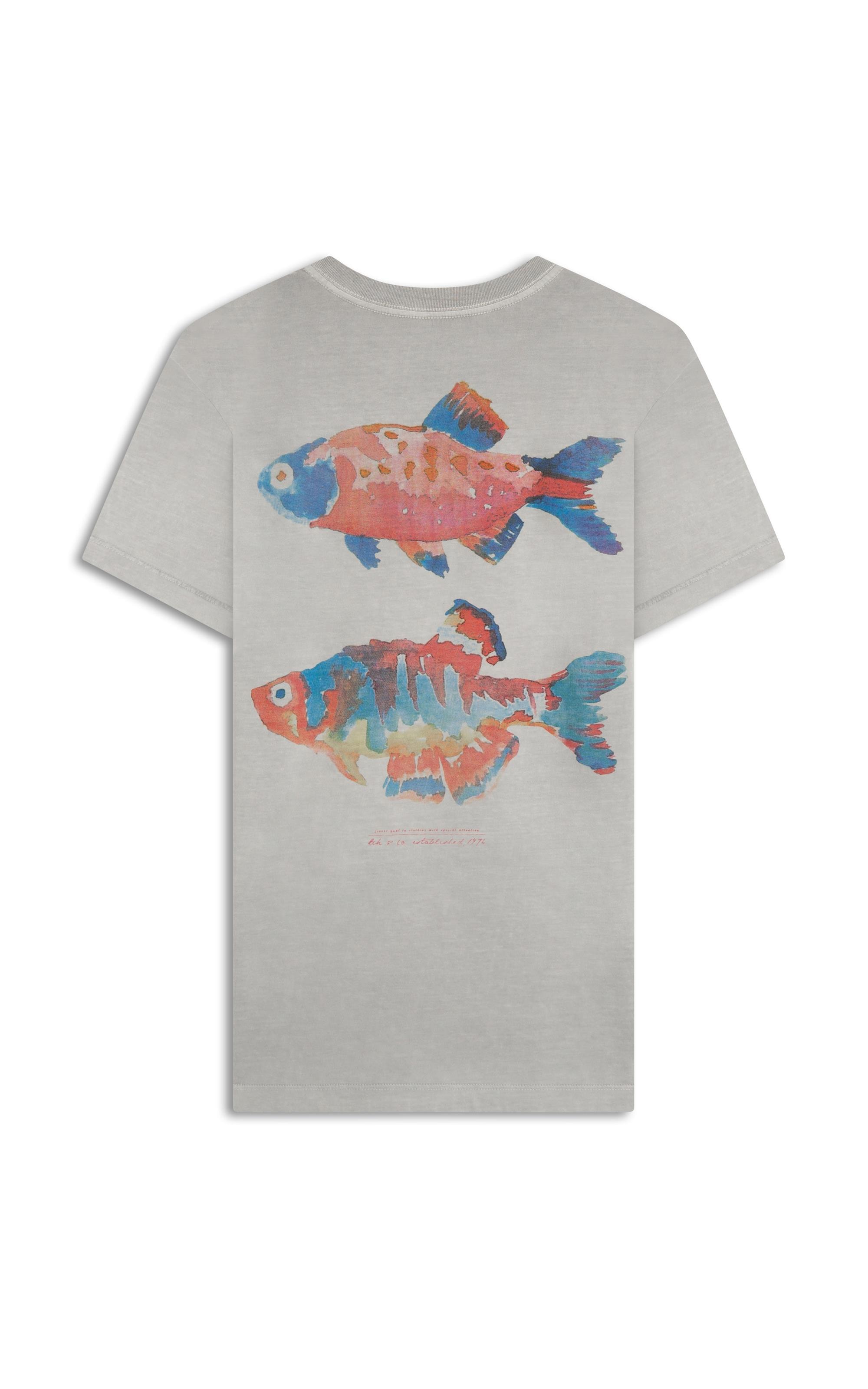T-Shirt Mm Washed Double Fish Costas Bf Niquel
