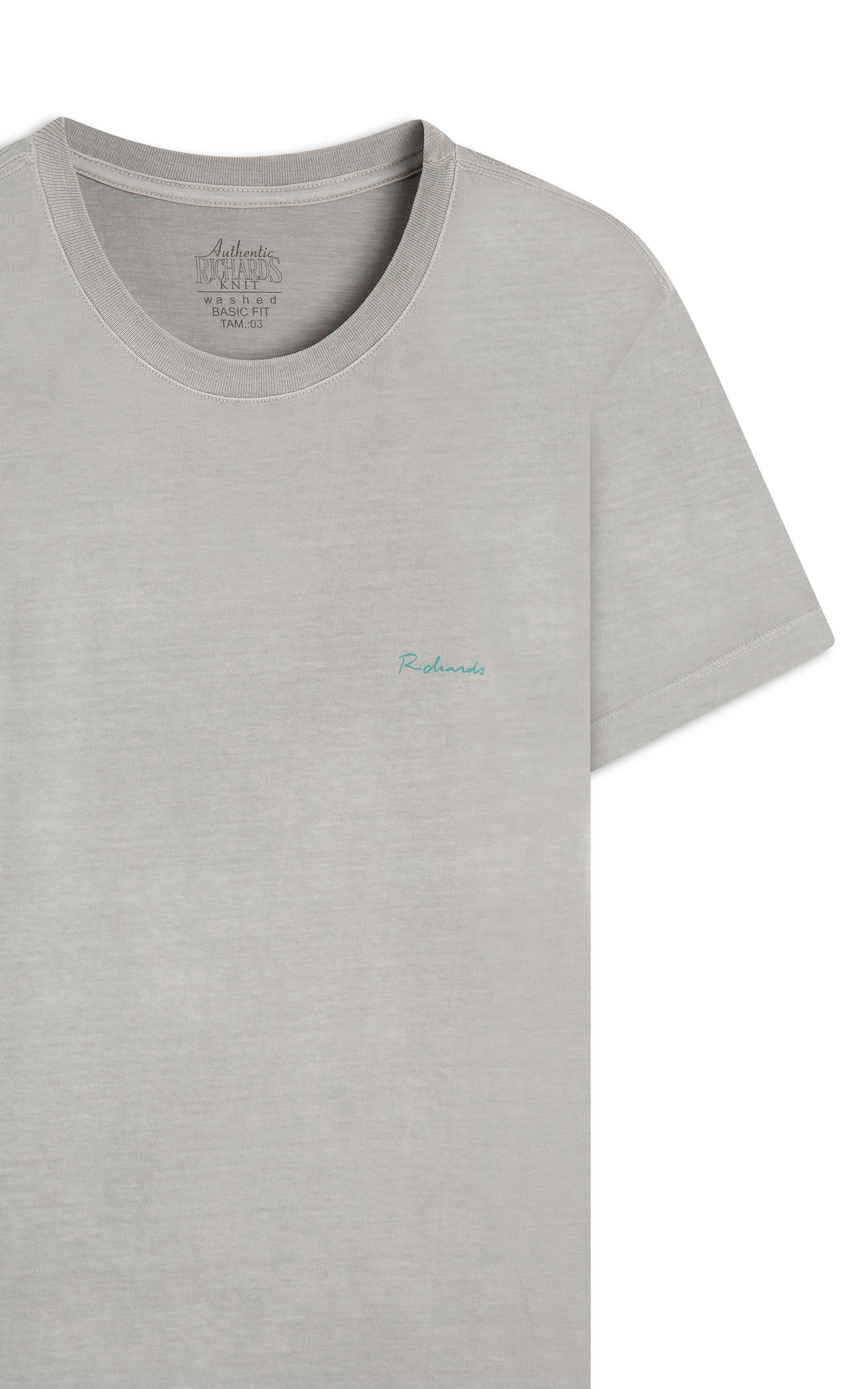 T-Shirt Mm Washed Double Fish Costas Bf Niquel