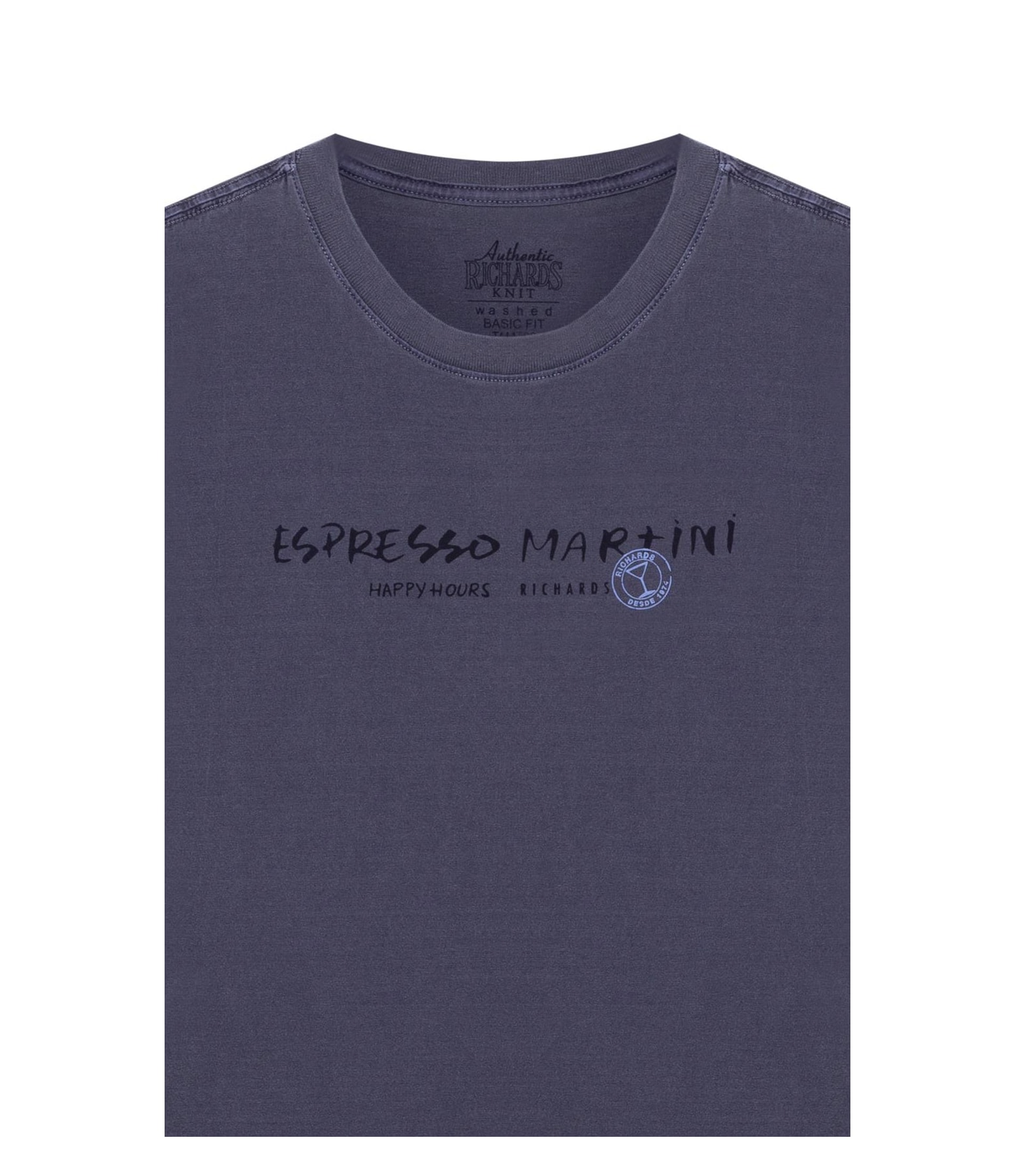 T-Shirt Mm Washed Espresso Martini Fte Purple Blue