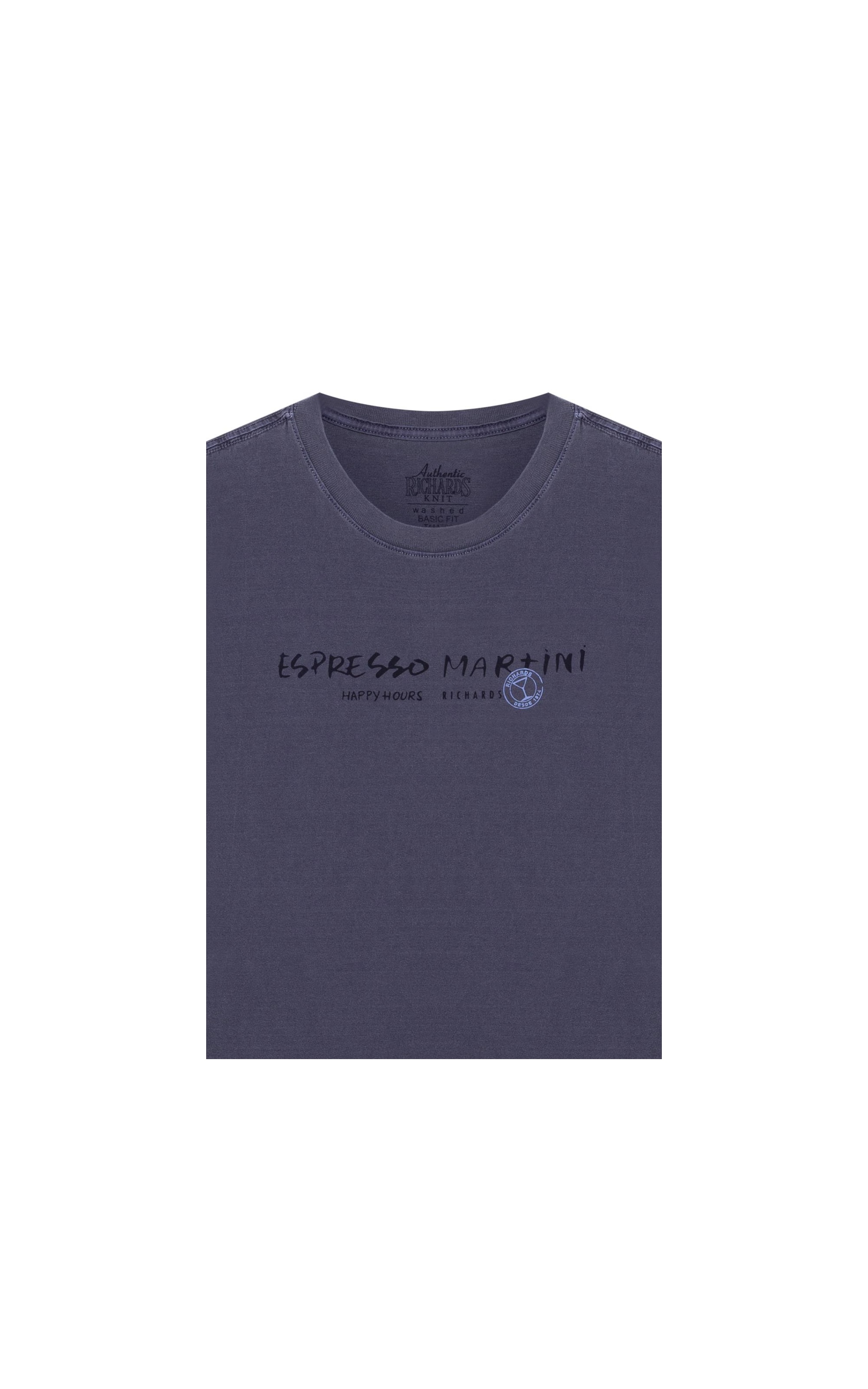 T-Shirt Mm Washed Espresso Martini Fte Purple Blue
