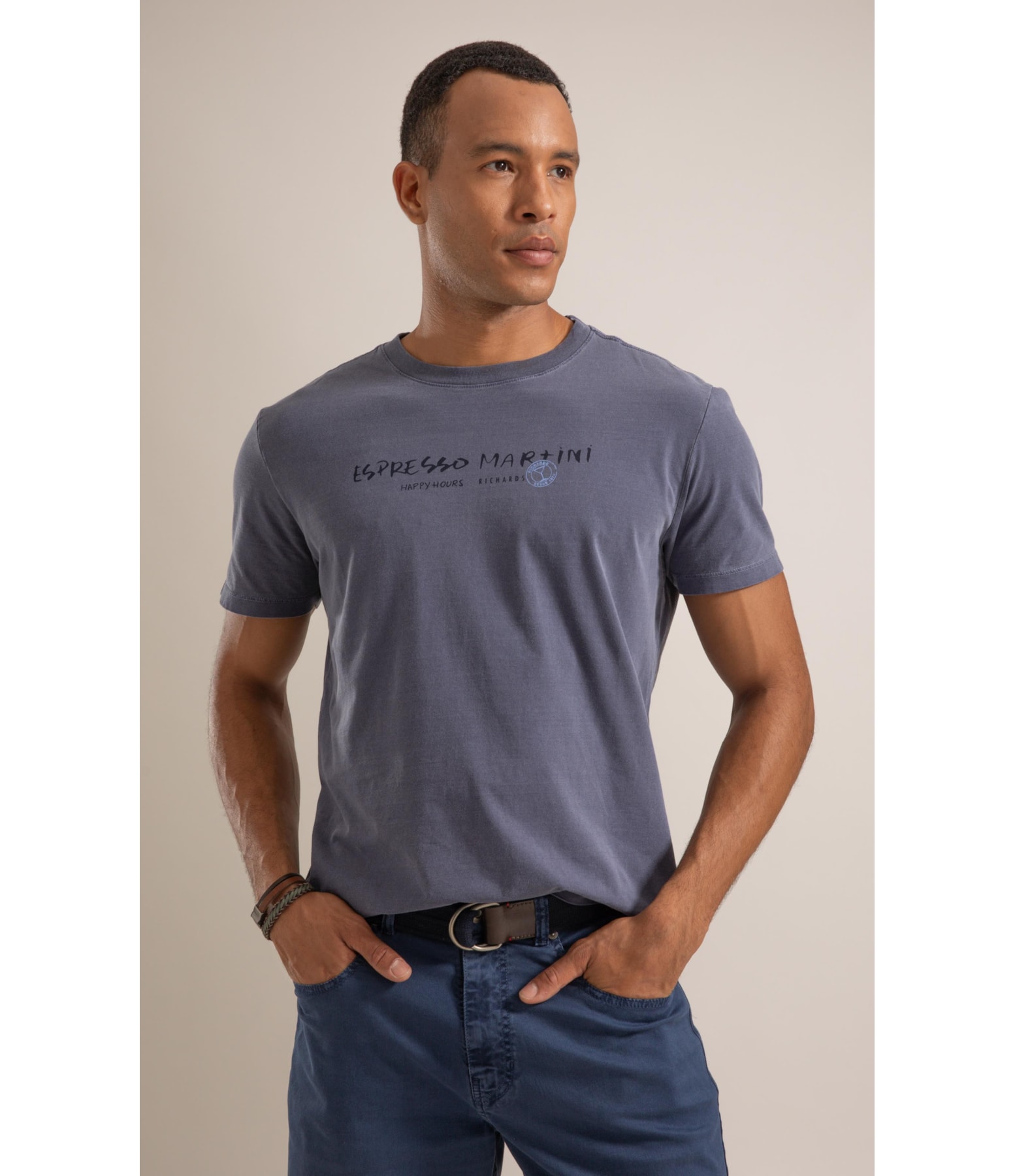 T-Shirt Mm Washed Espresso Martini Fte Purple Blue