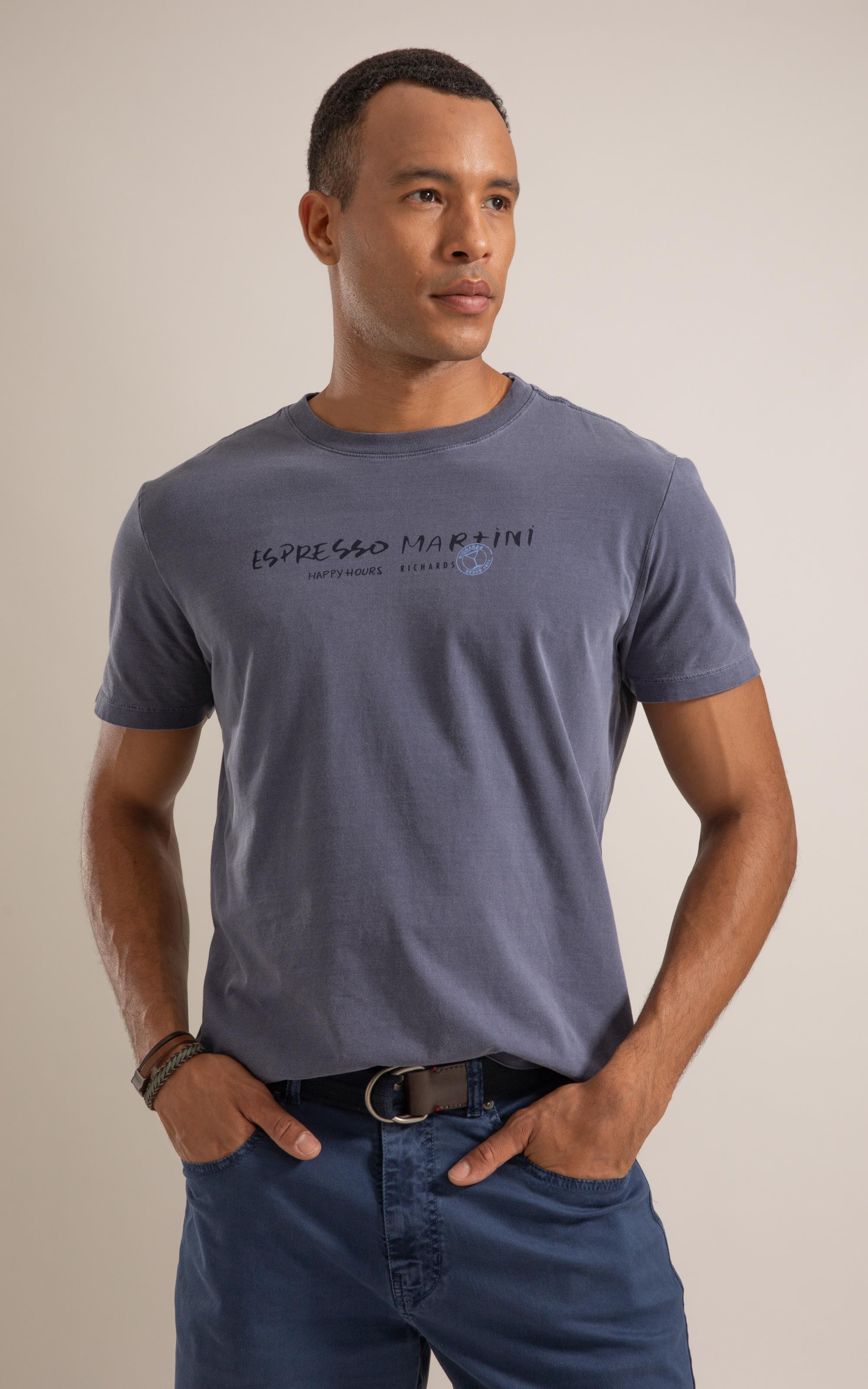 T-Shirt Mm Washed Espresso Martini Fte Purple Blue