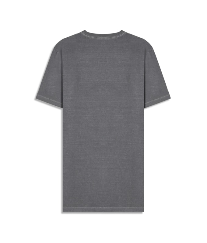 T-Shirt Mm Washed Fiore Peito Grafite