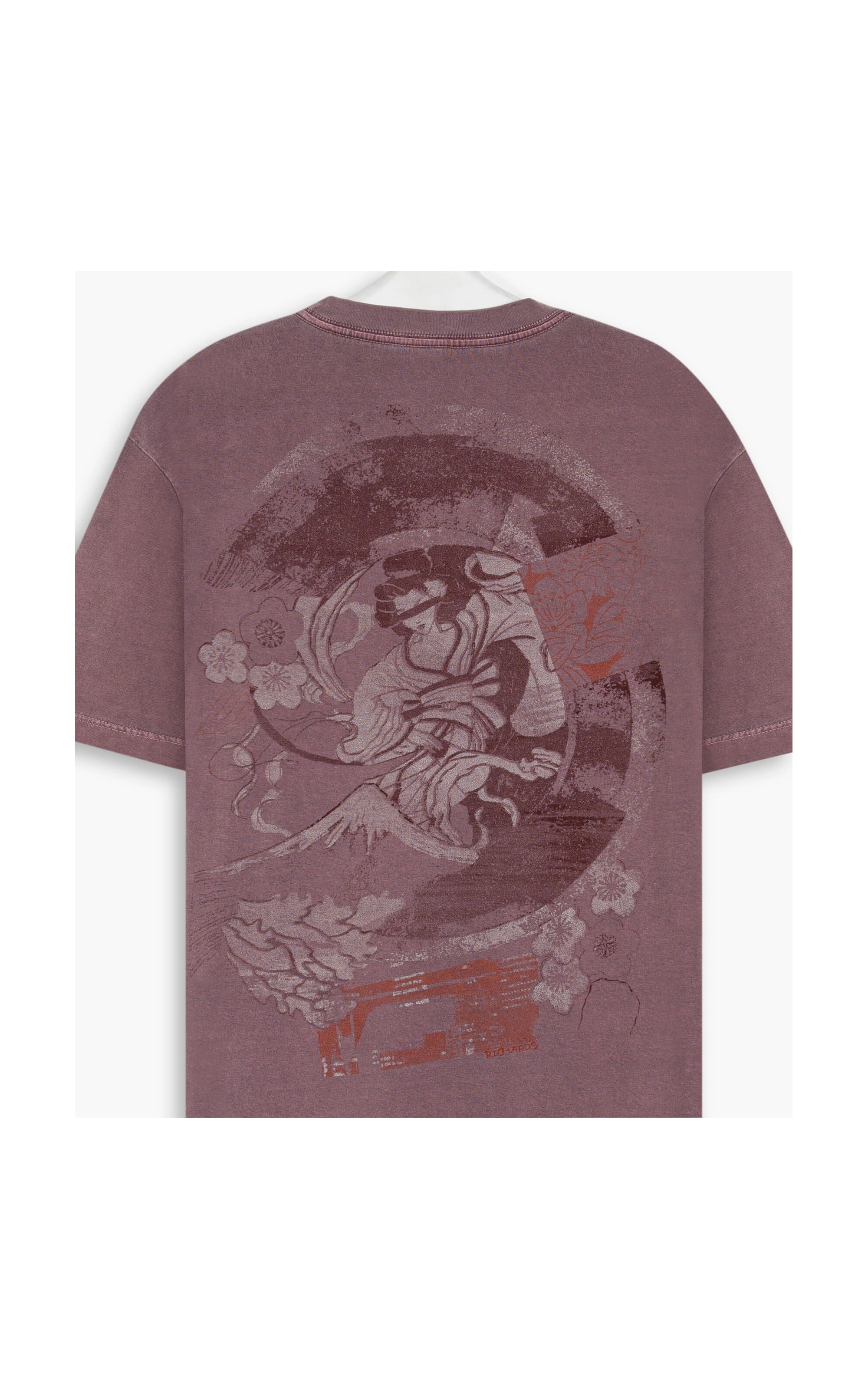 T-Shirt Mm Washed Full Gueisha Bordeaux