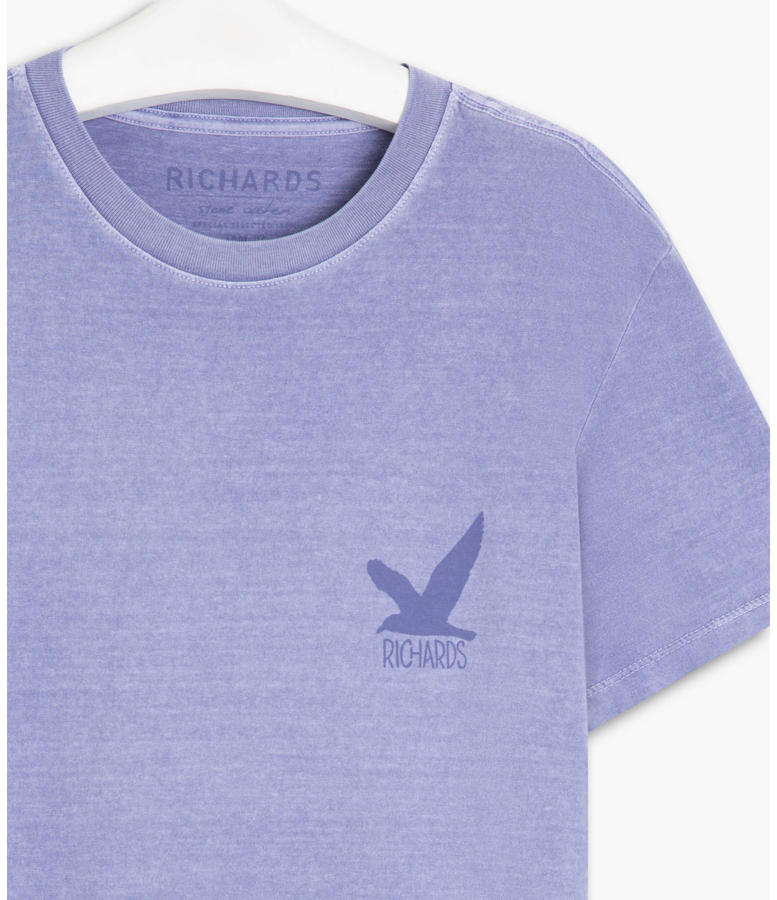 T-Shirt Mm Washed Gaivotas Azul Pervante