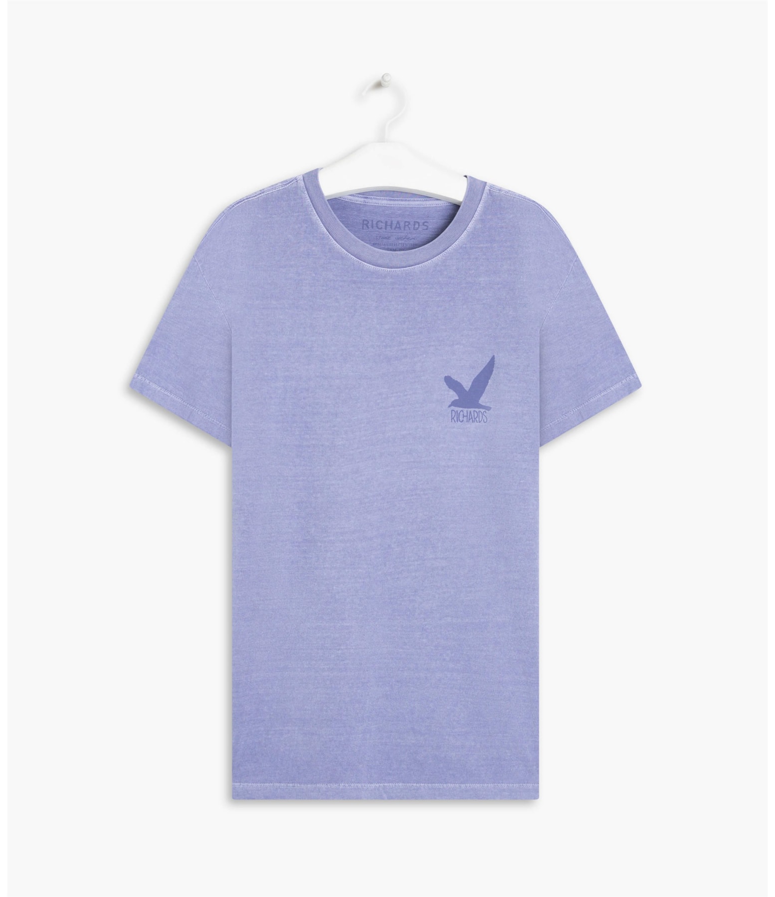 T-Shirt Mm Washed Gaivotas Azul Pervante