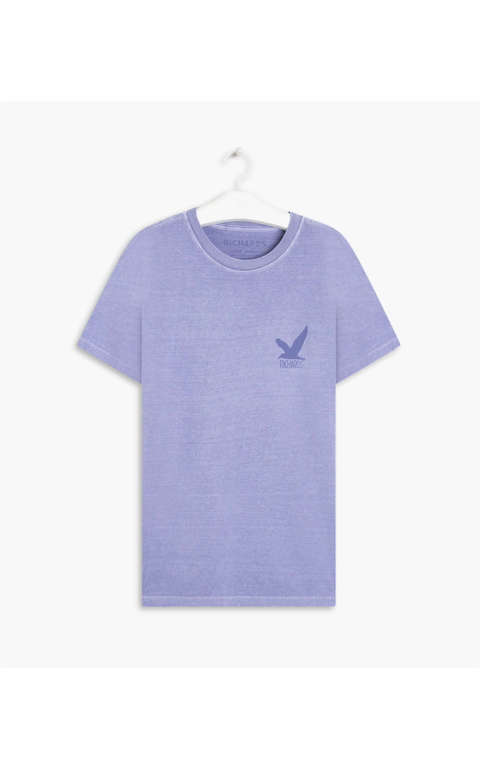 T-Shirt Mm Washed Gaivotas Azul Pervante