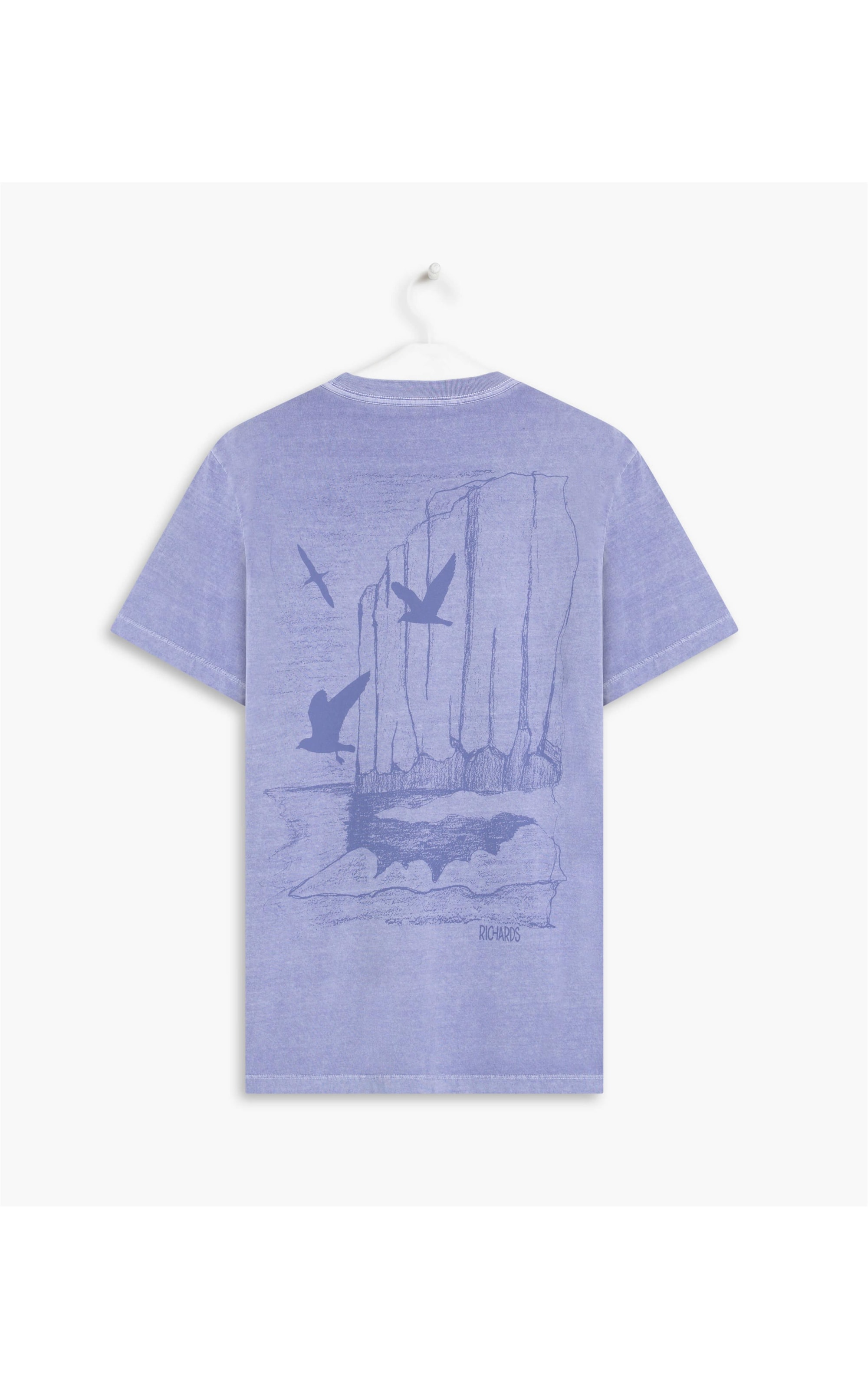 T-Shirt Mm Washed Gaivotas Azul Pervante