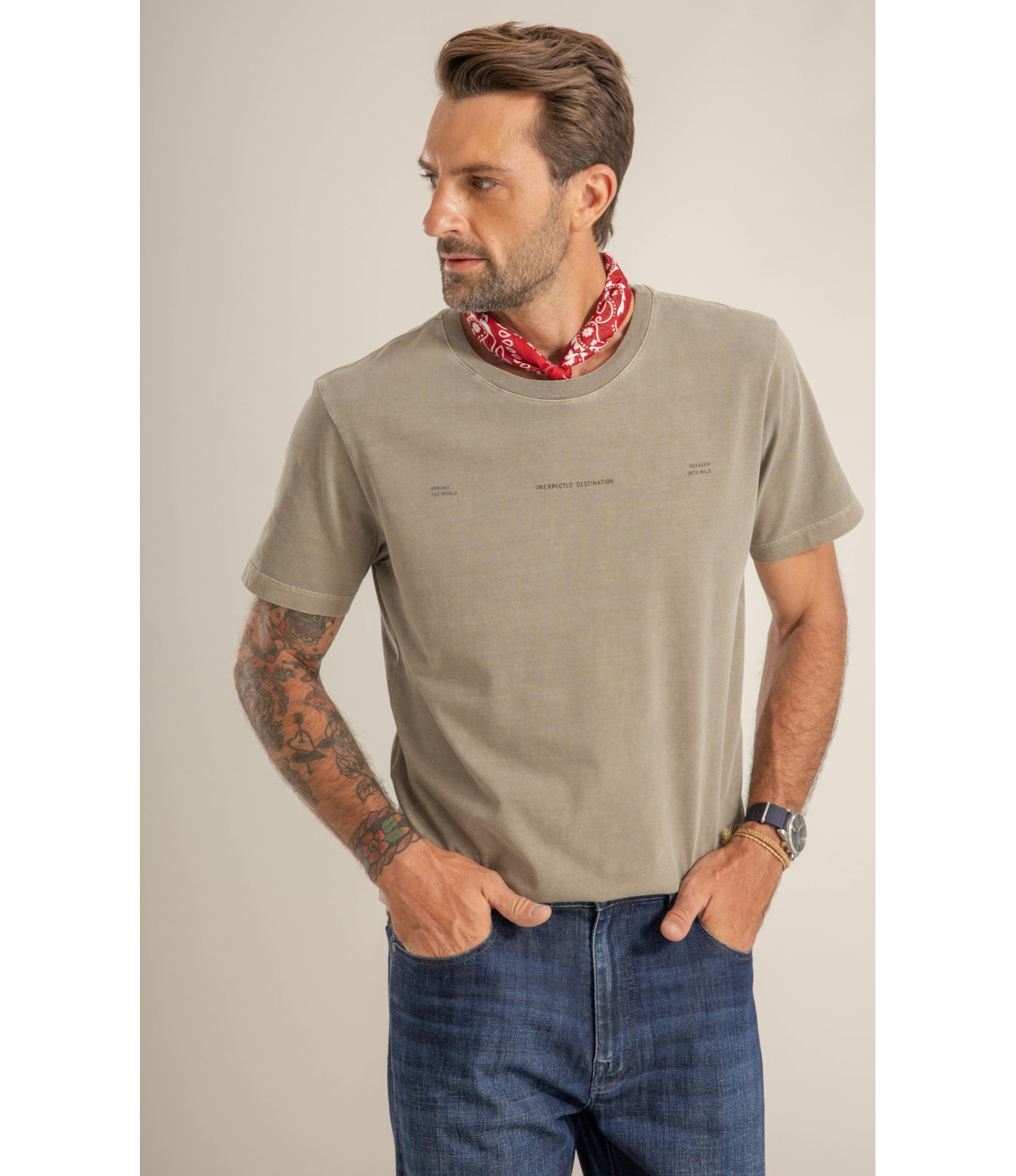 T-Shirt Mm Washed Journal Costas Castor