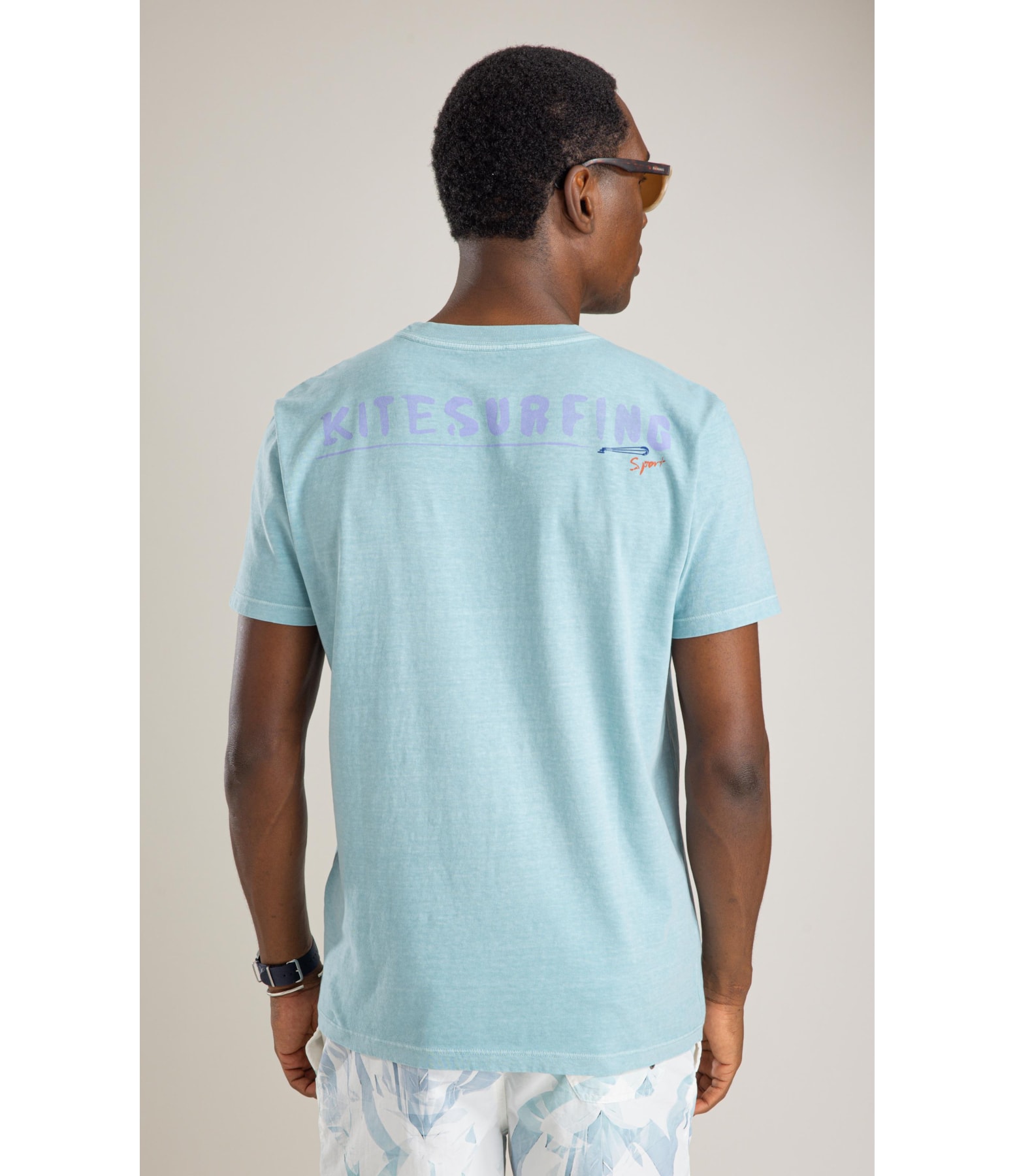 T-Shirt Mm Washed Kitesurfing Costas Bf Turquesa