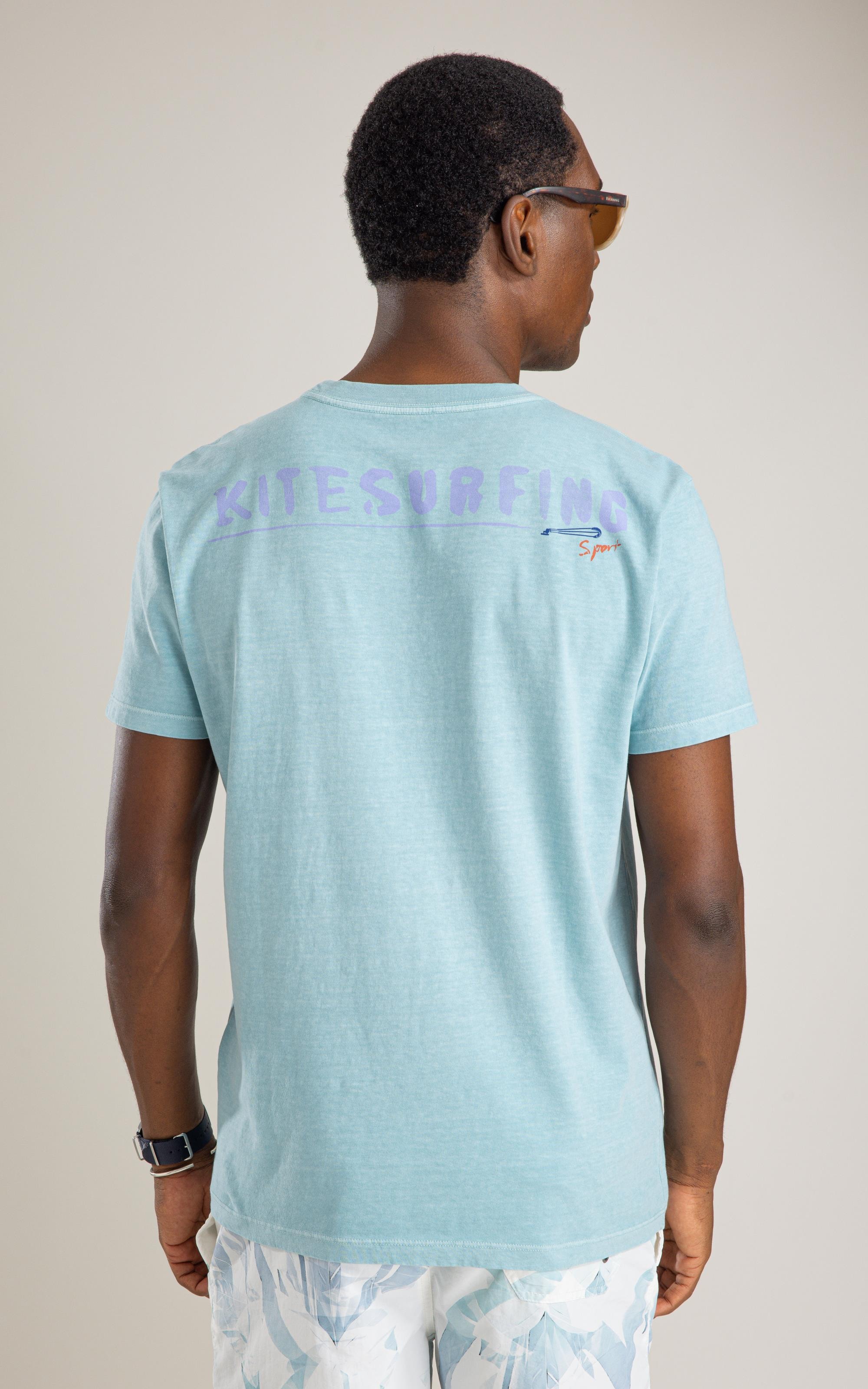 T-Shirt Mm Washed Kitesurfing Costas Bf Turquesa