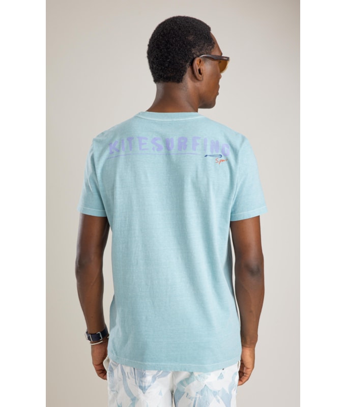 T-Shirt Mm Washed Kitesurfing Costas Bf Turquesa