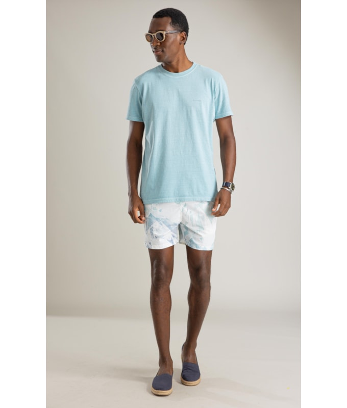 T-Shirt Mm Washed Kitesurfing Costas Bf Turquesa