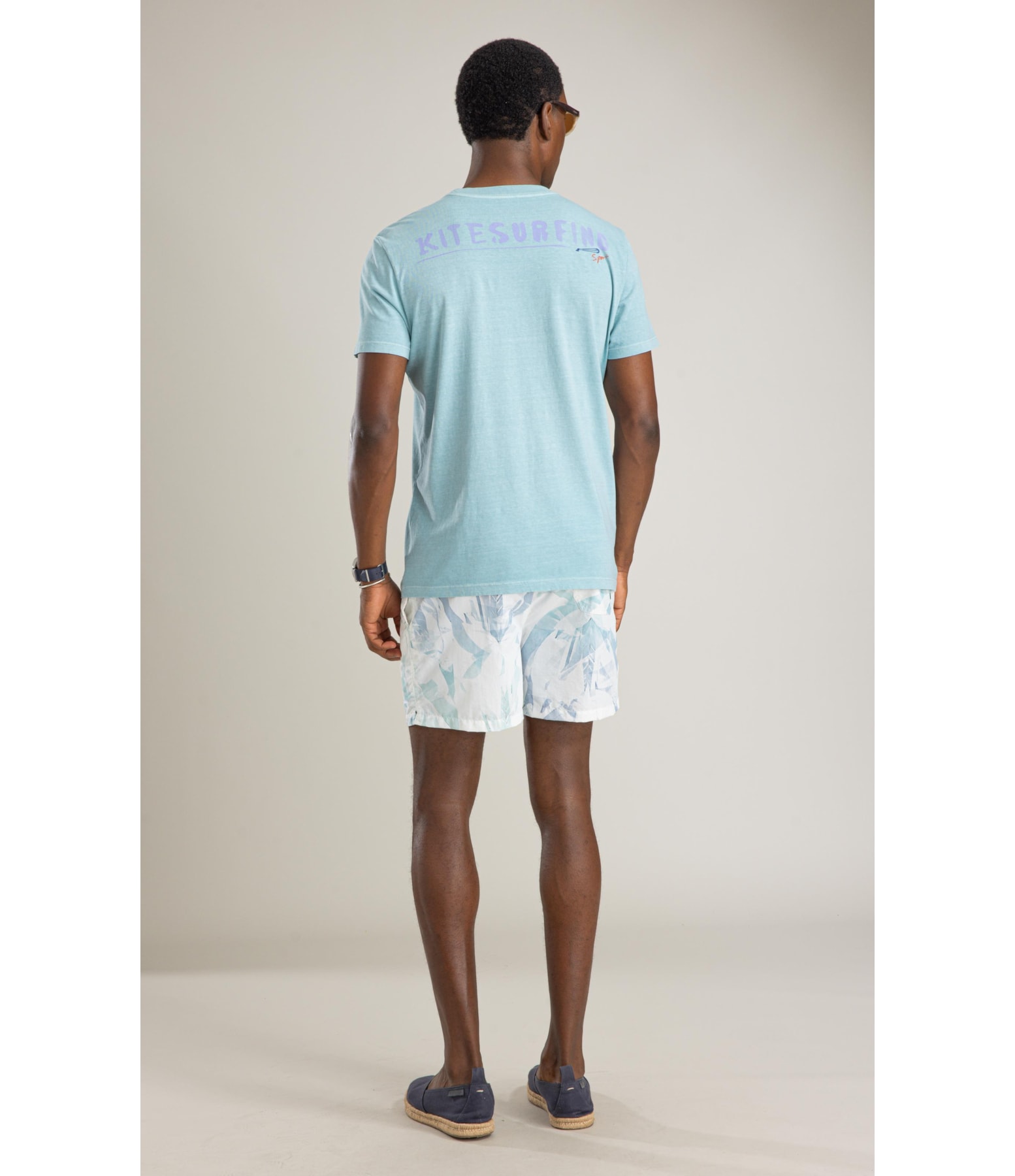 T-Shirt Mm Washed Kitesurfing Costas Bf Turquesa