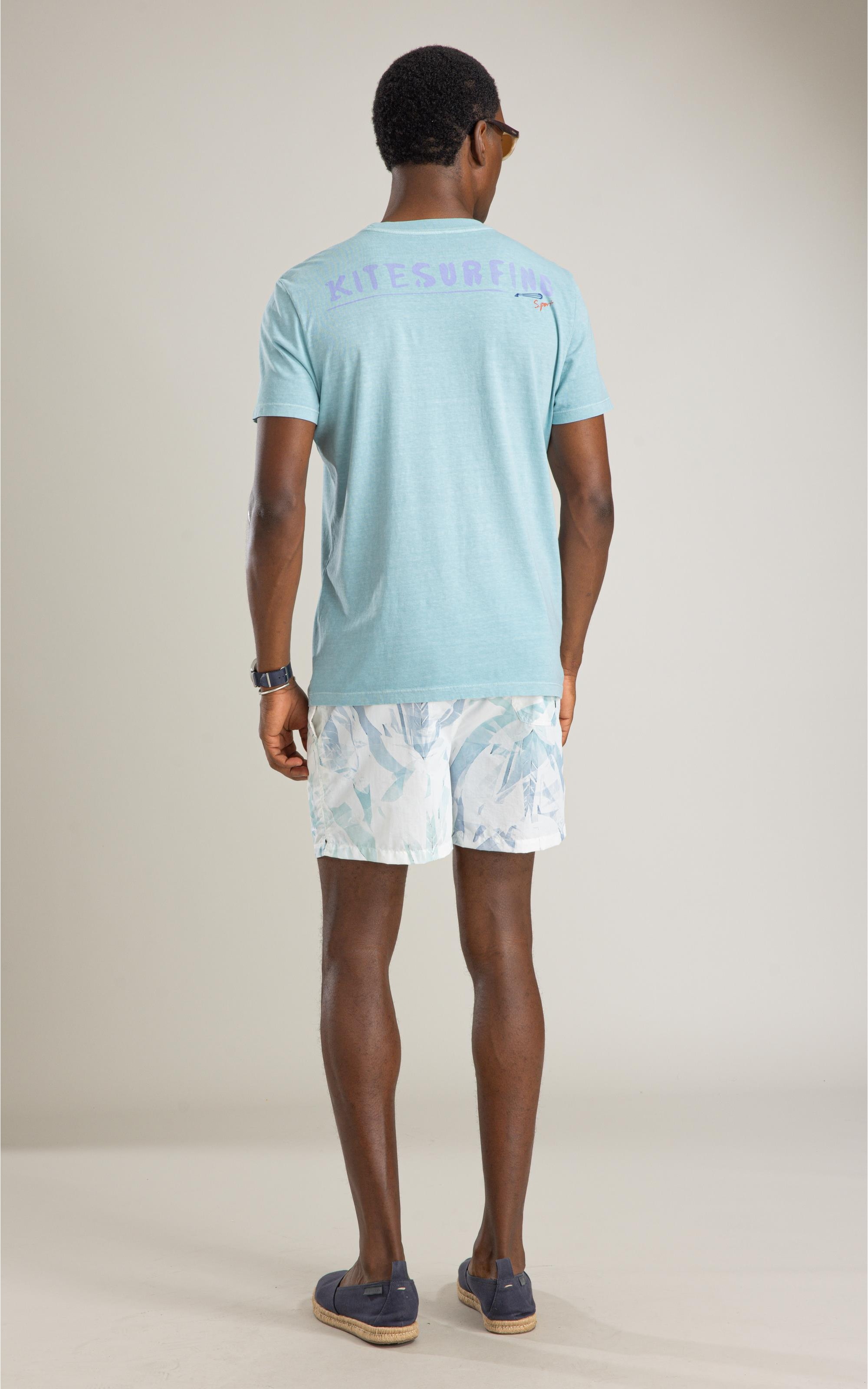 T-Shirt Mm Washed Kitesurfing Costas Bf Turquesa