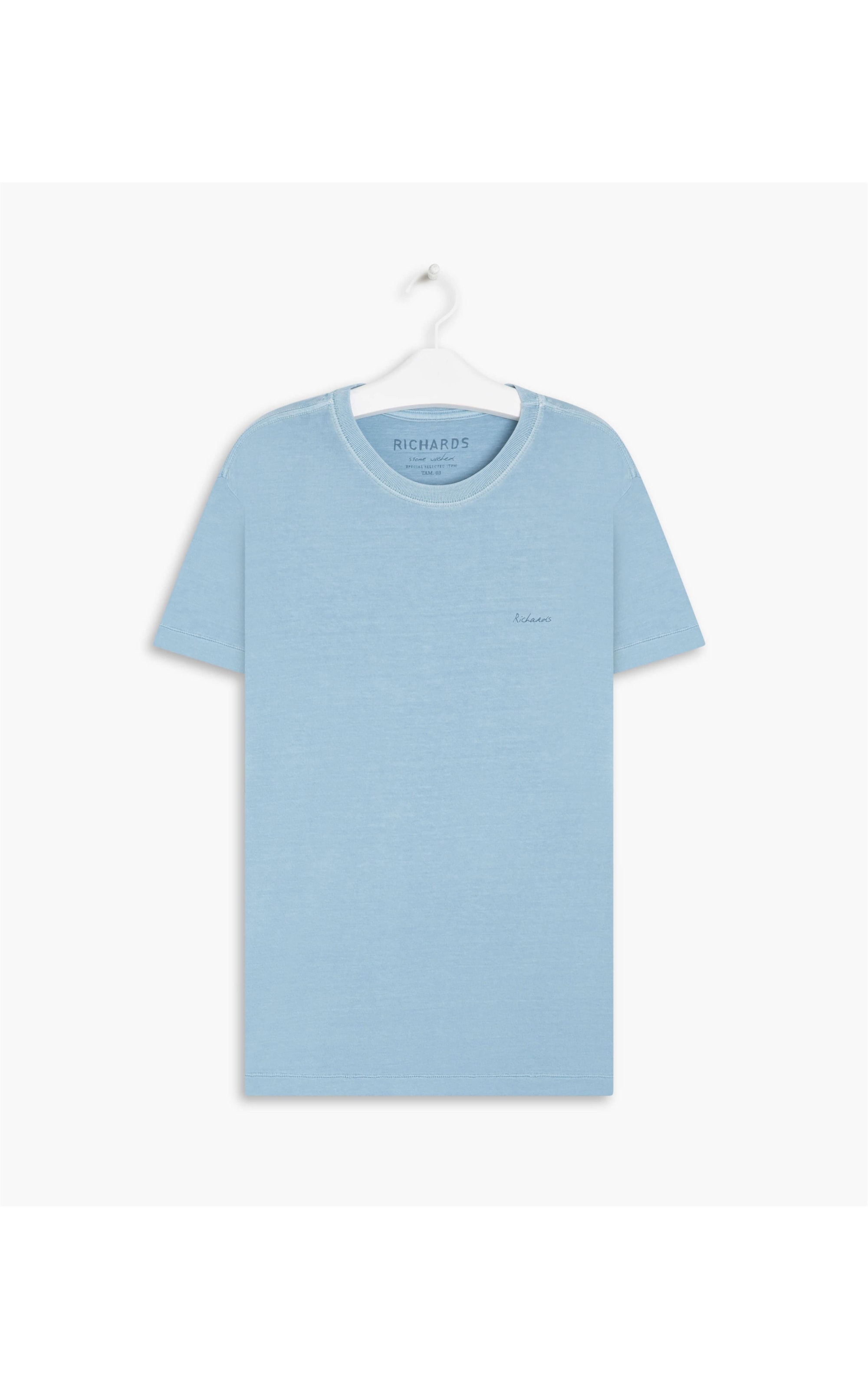 T-Shirt Mm Washed La Chance Mc Azul Claro